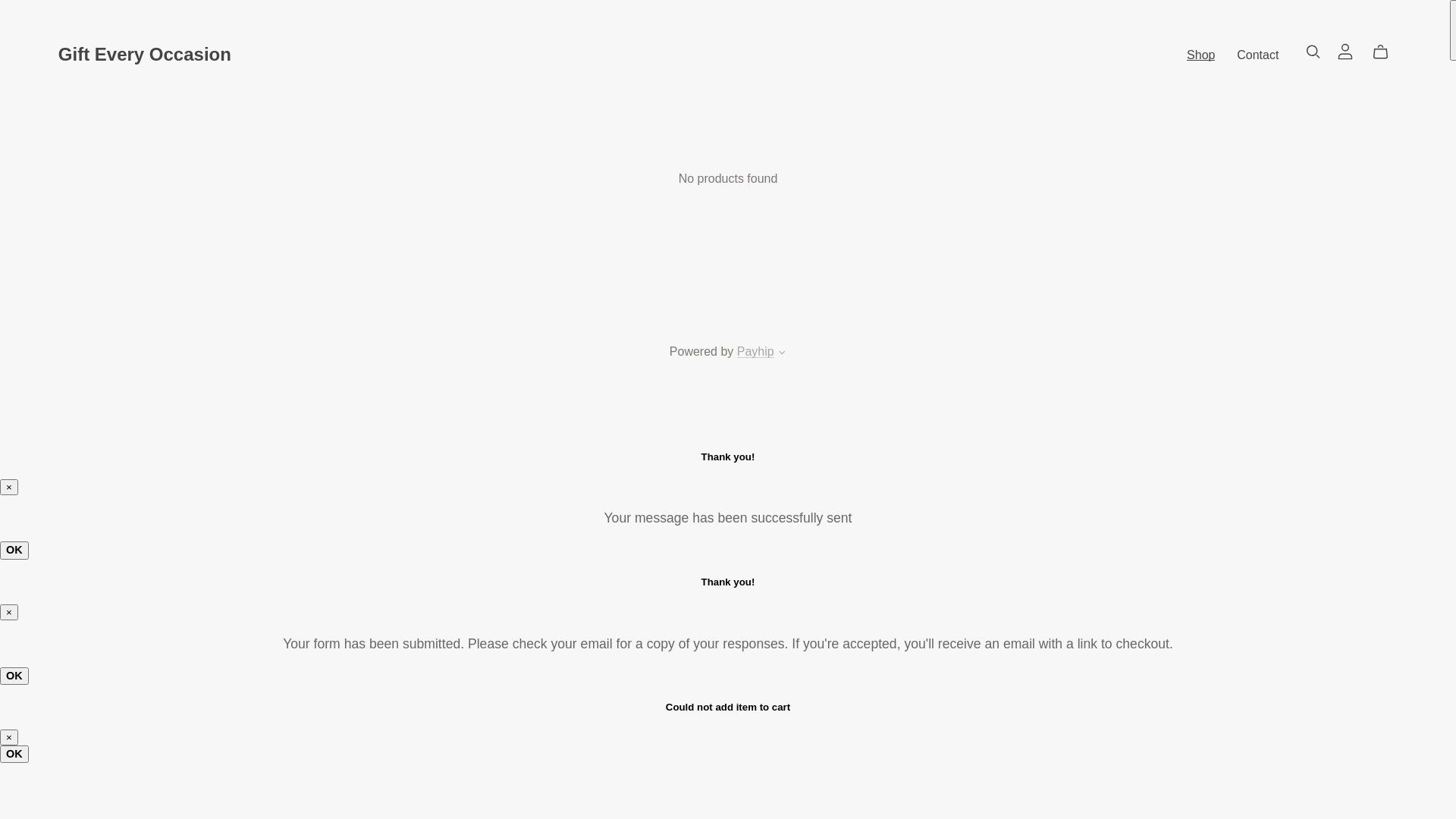 website screenshot of https://gifteveryoccasion.store/