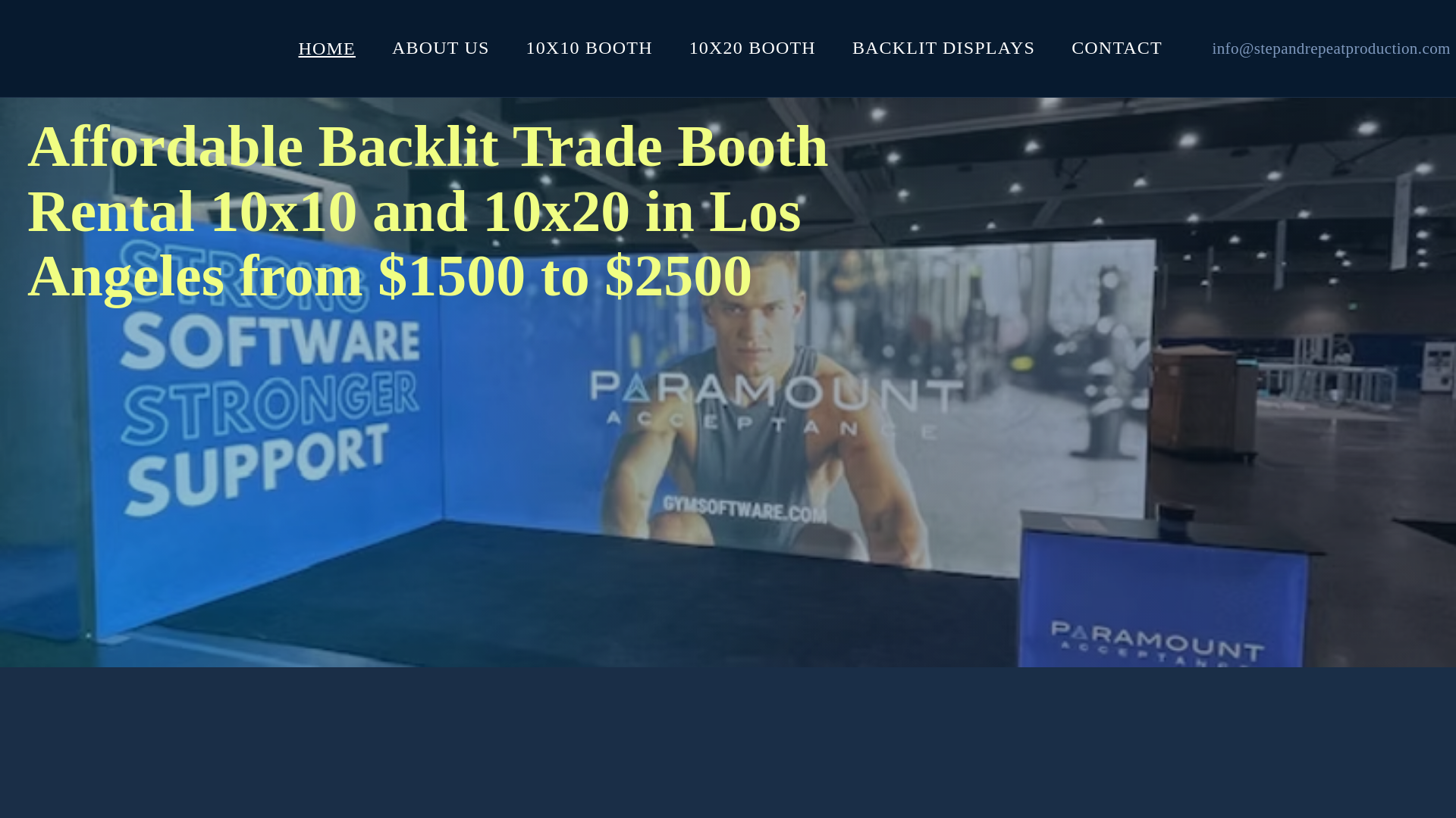 website screenshot of https://affordablebacklittradeboothrental.com/