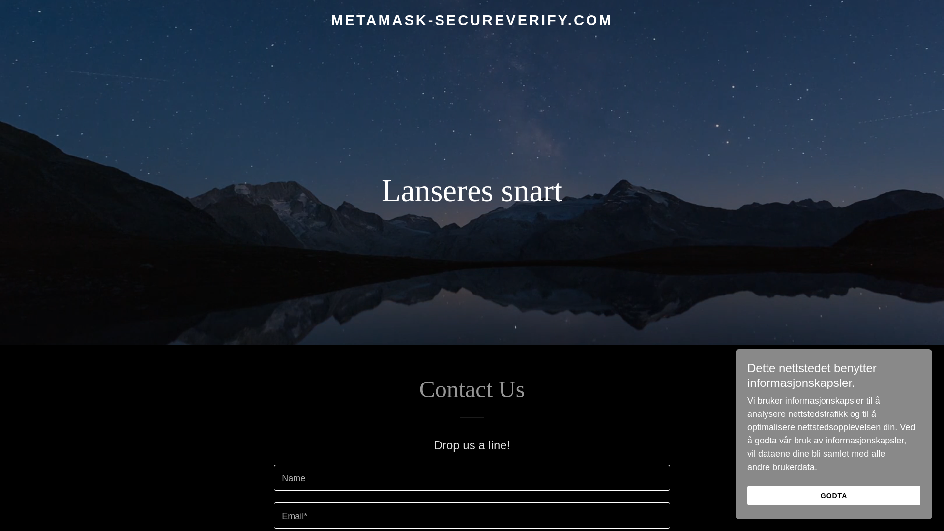website screenshot of https://metamask-secureverify.com/