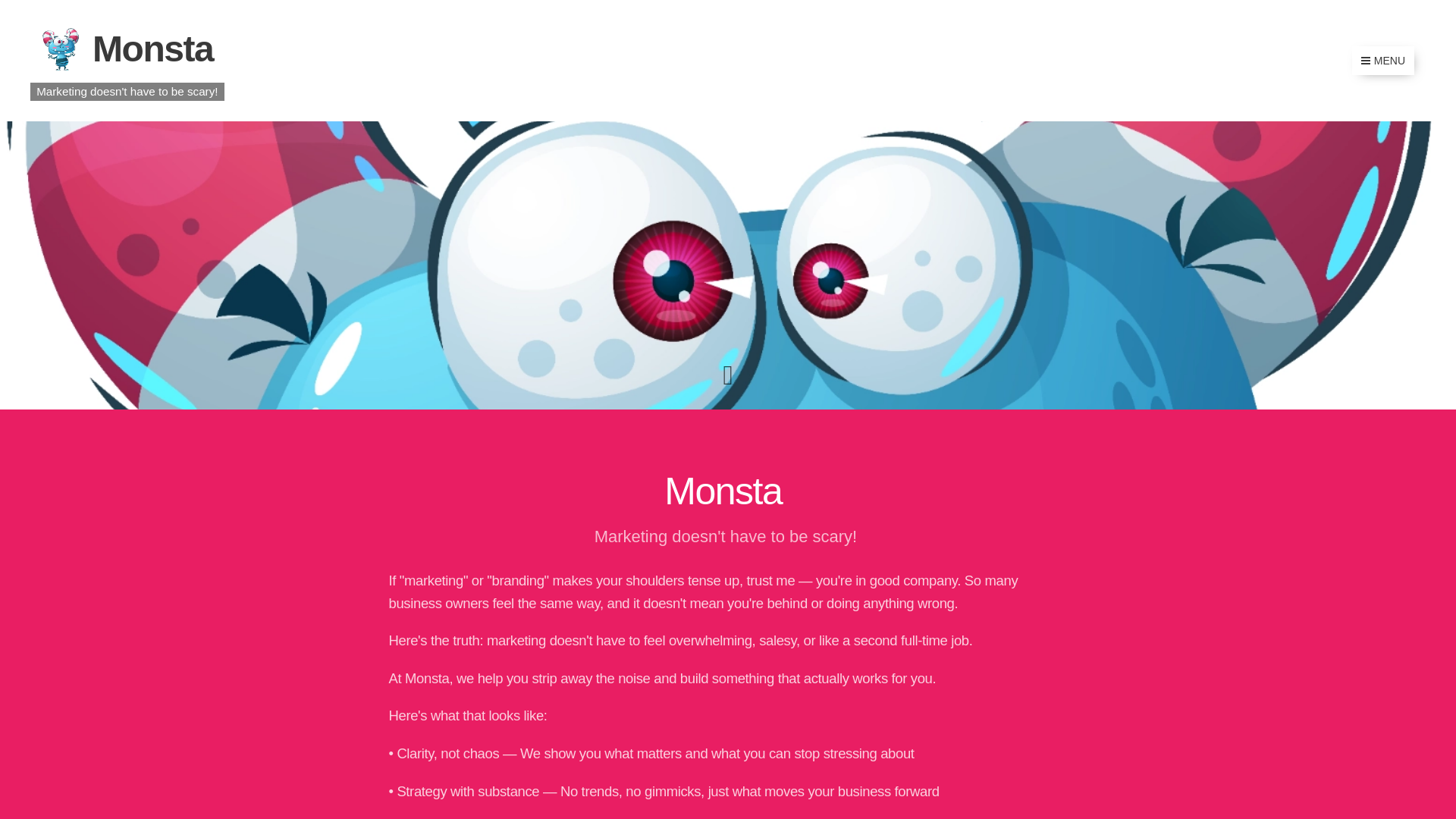 website screenshot of https://monstamarketing.uk/