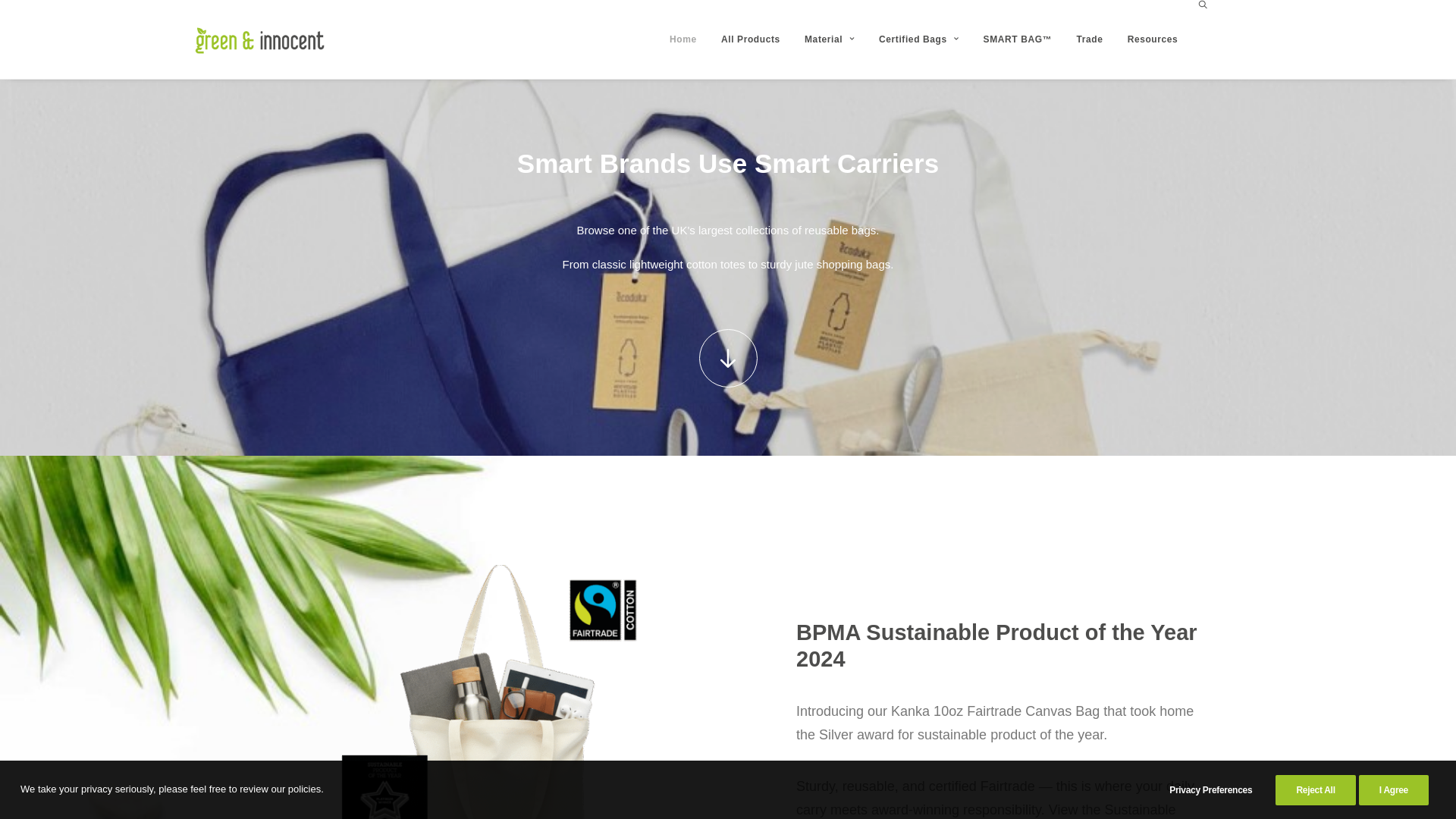 website screenshot of https://jutebag.trade/