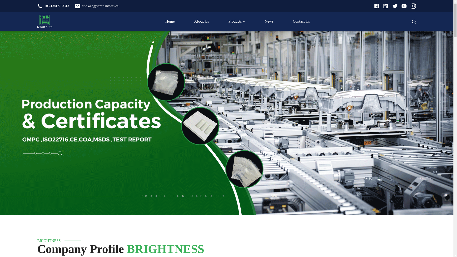 website screenshot of https://packbrightness.com/