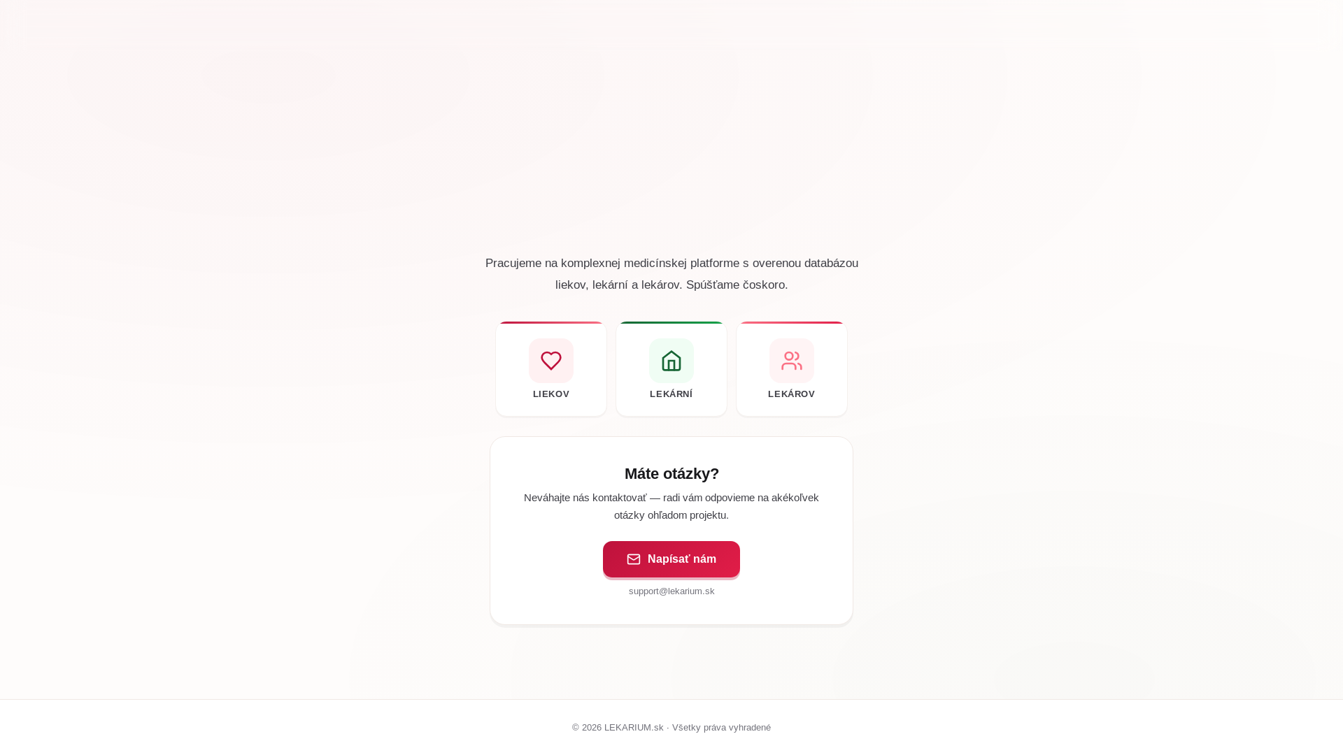 website screenshot of https://lekarium.sk/