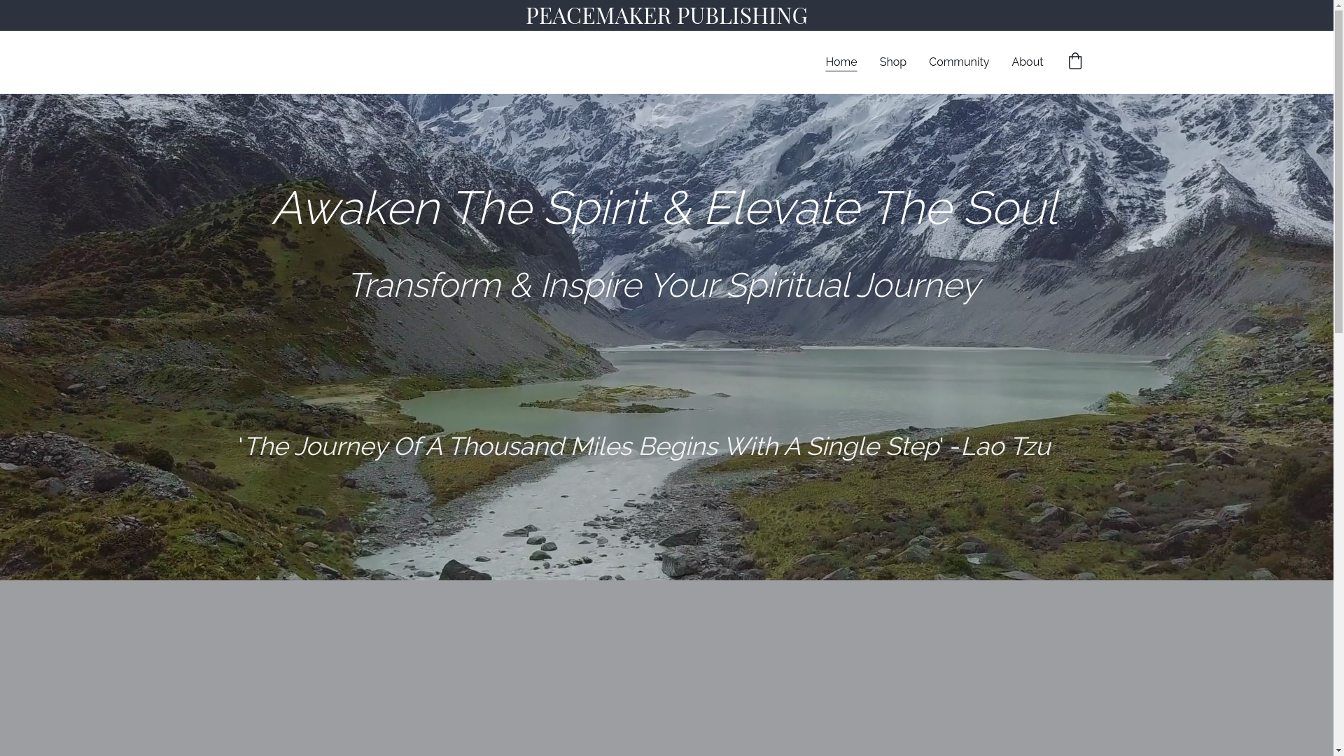 website screenshot of https://peacemakerpublishing.io/