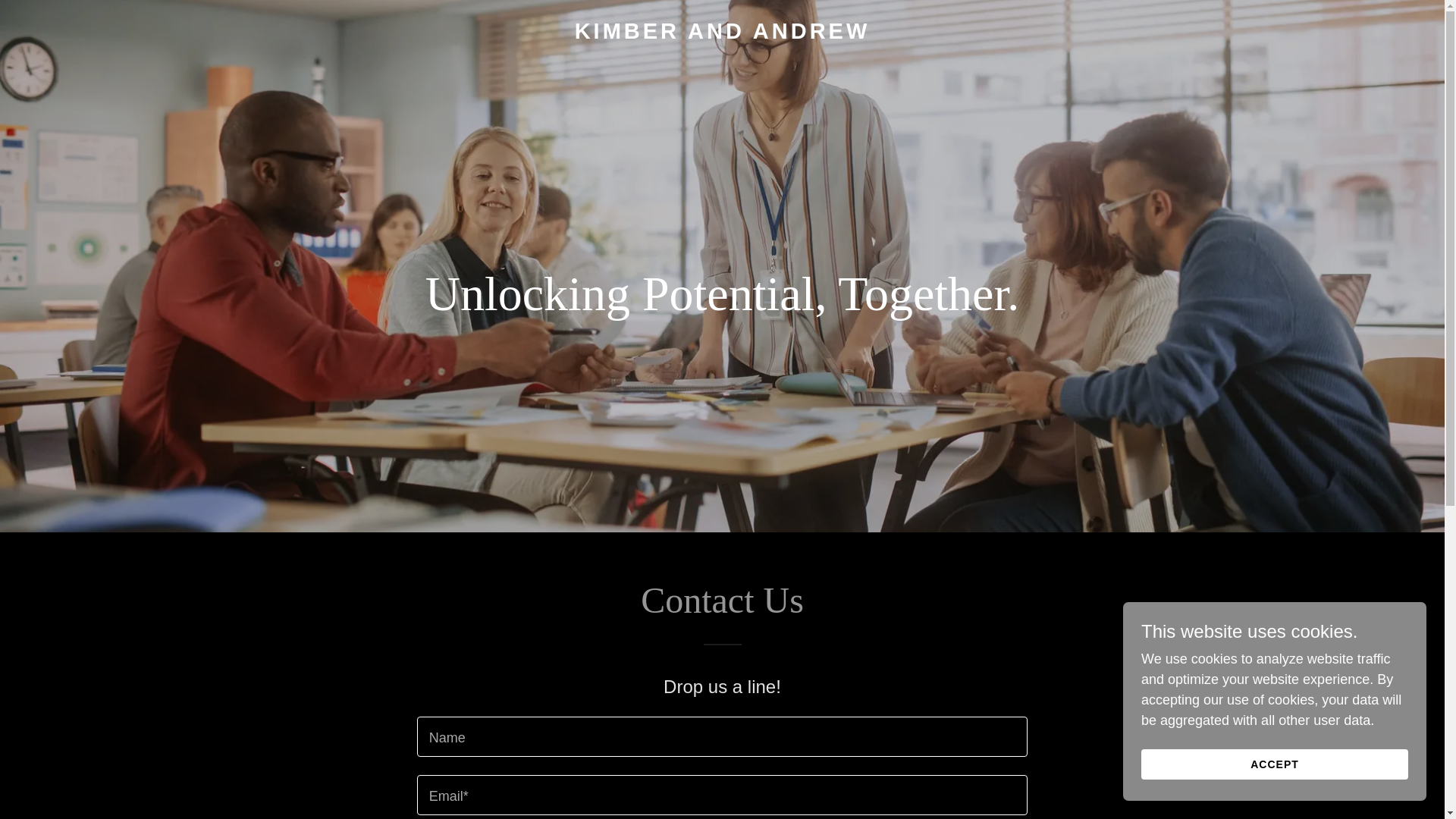 website screenshot of https://kimberandandrew.com/