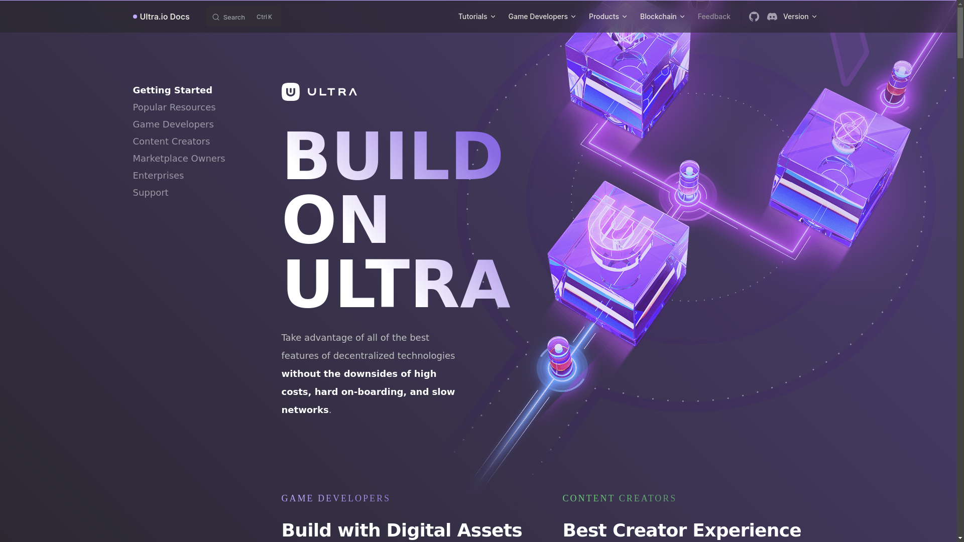 website screenshot of https://docs-blockchain.pages.dev/