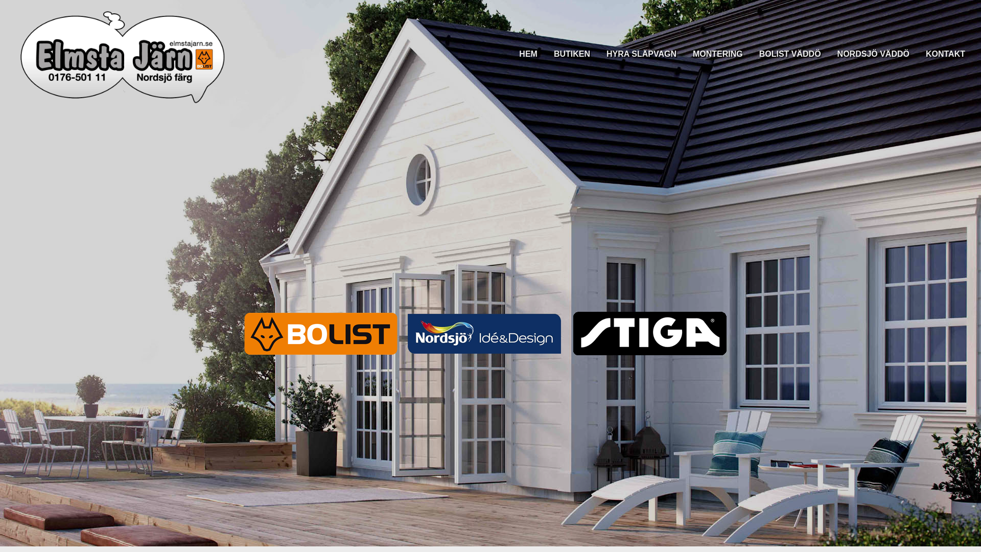 website screenshot of https://elmstajarn.se/