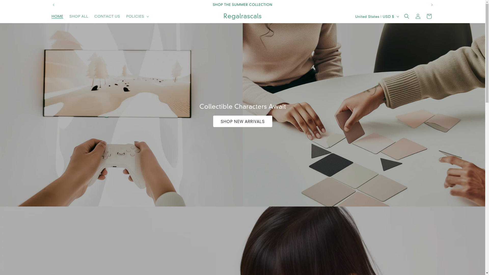 website screenshot of https://regalrascals.shop/