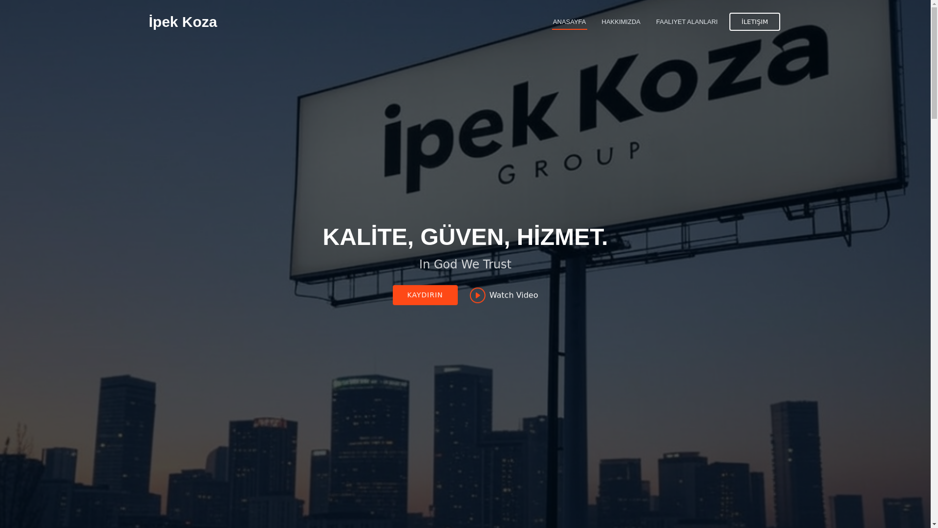 website screenshot of https://ipekkoza.info/