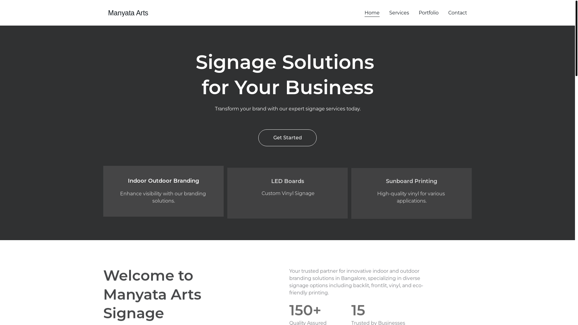 website screenshot of https://manyataarts.shop/