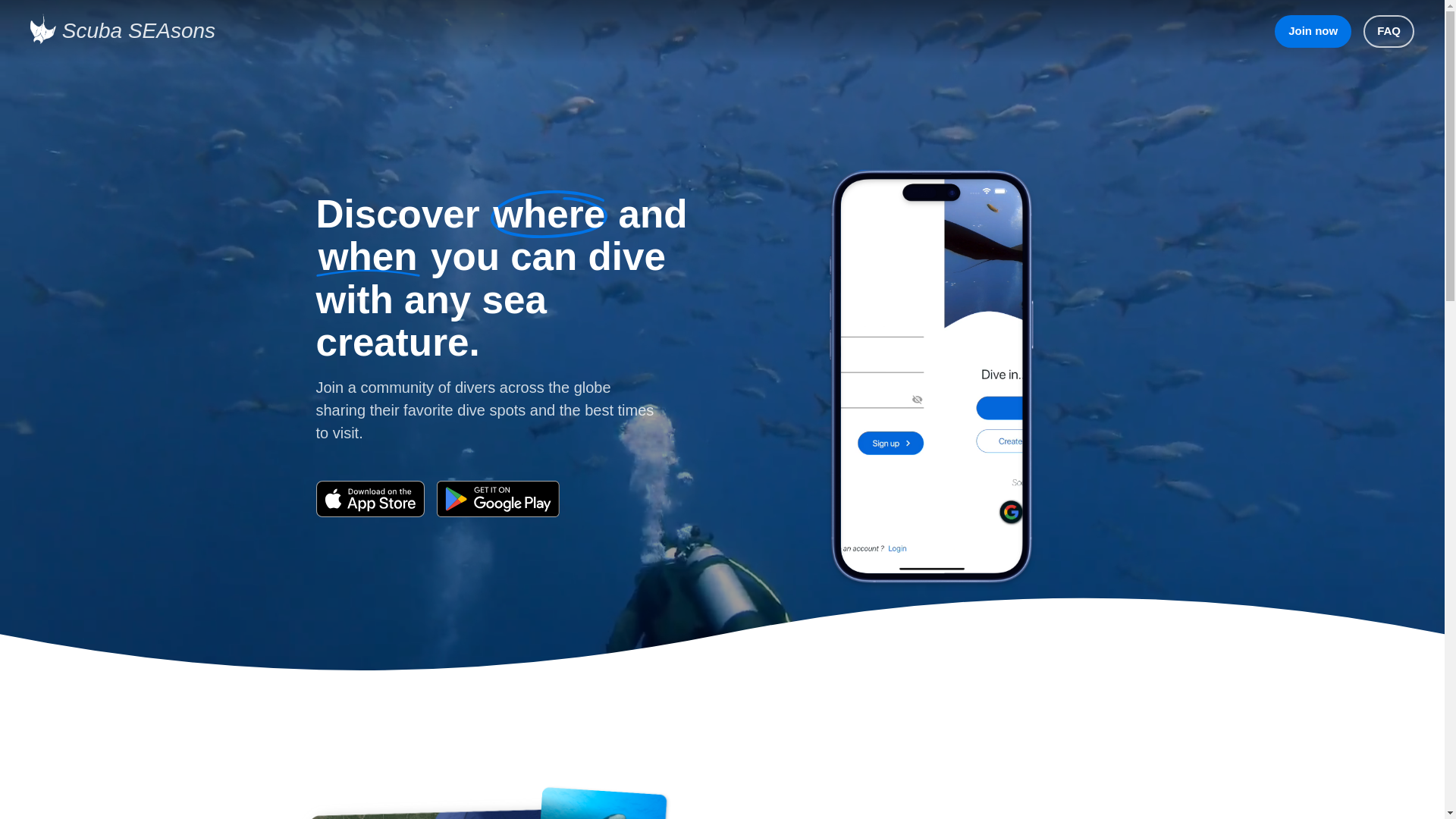 website screenshot of https://scubaseasons-alg.pages.dev/