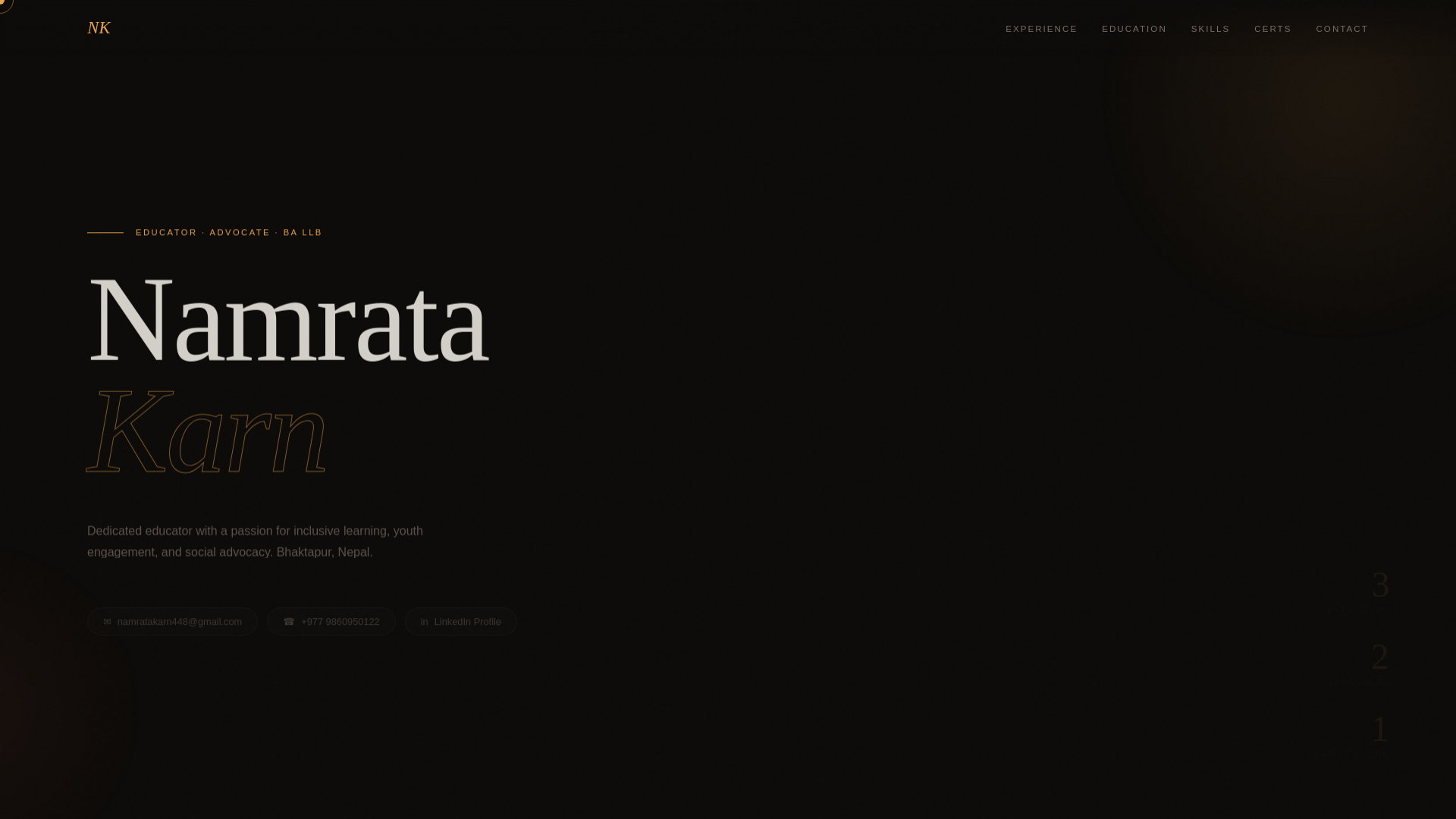 website screenshot of https://namratakarn.com.np/