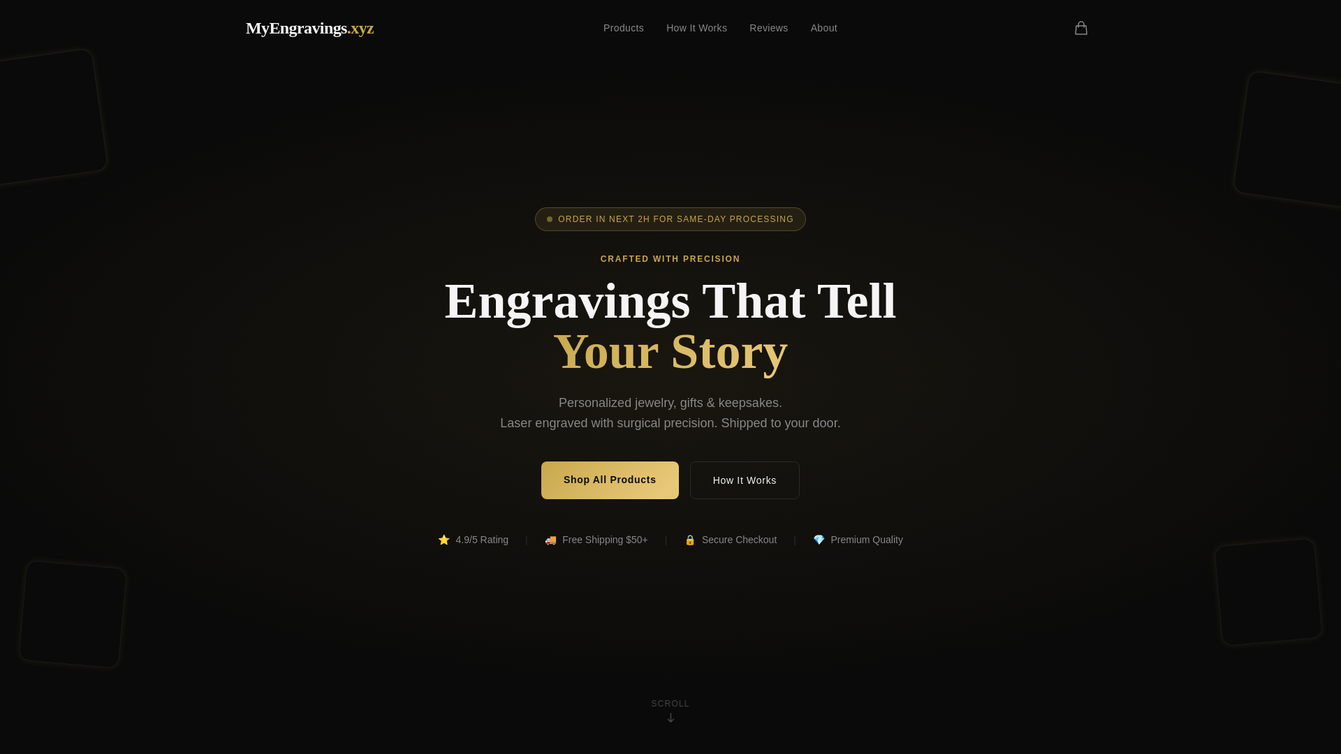 website screenshot of https://myengravings.xyz/