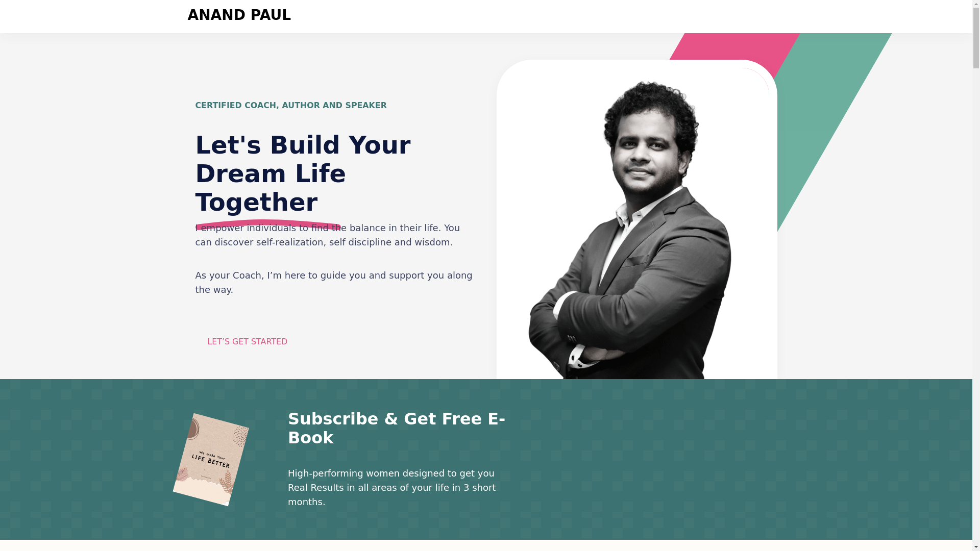 website screenshot of https://anandpaulpw.com/