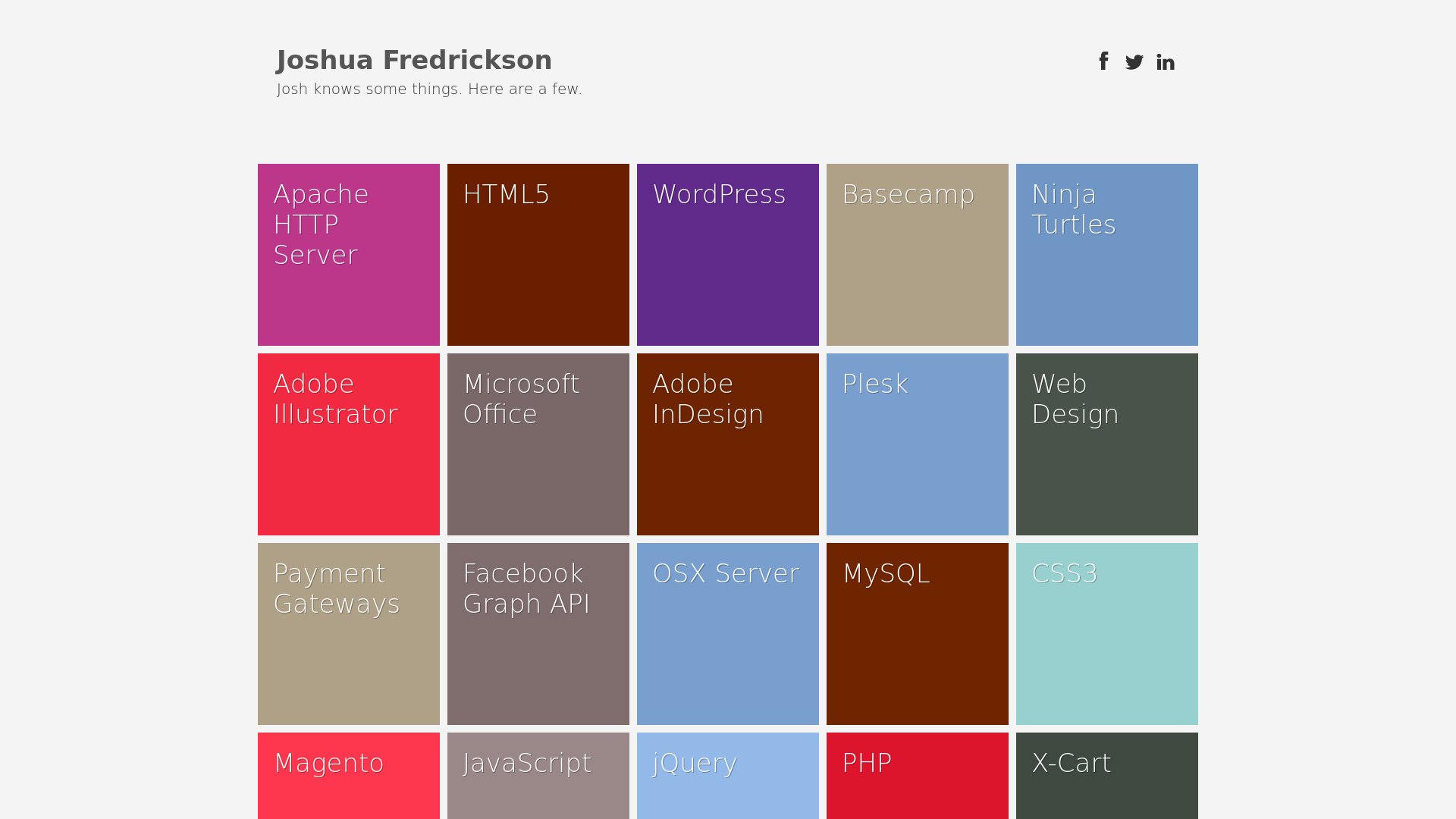 website screenshot of https://joshuafredrickson-com.pages.dev/