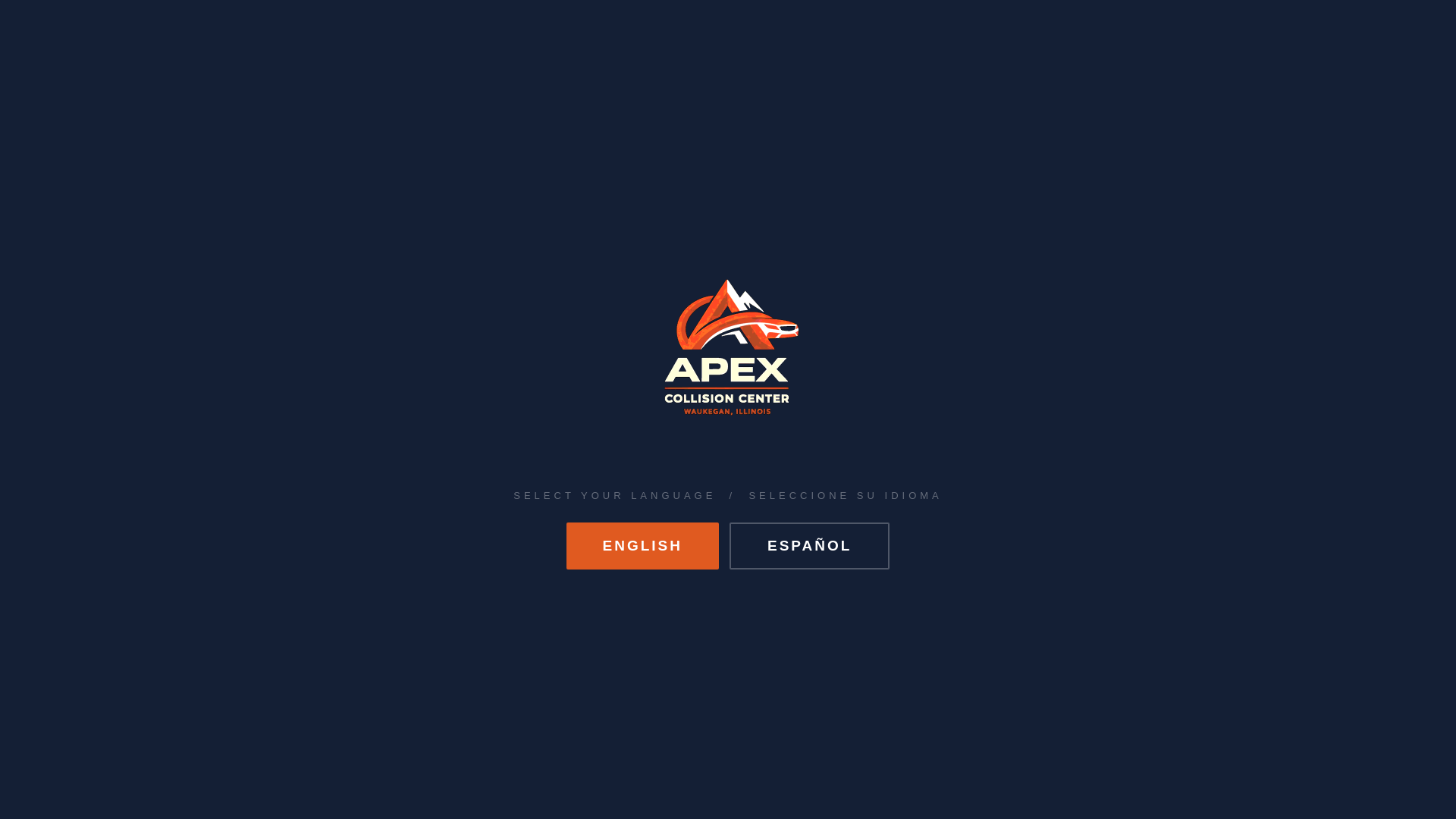 website screenshot of https://apexcollisionil.com/