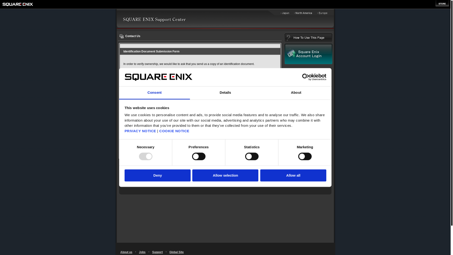 website screenshot of http://sqex.to/cUf