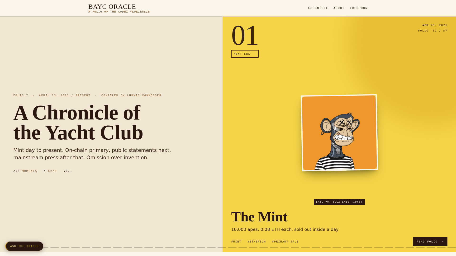 website screenshot of https://baycoracle.com/