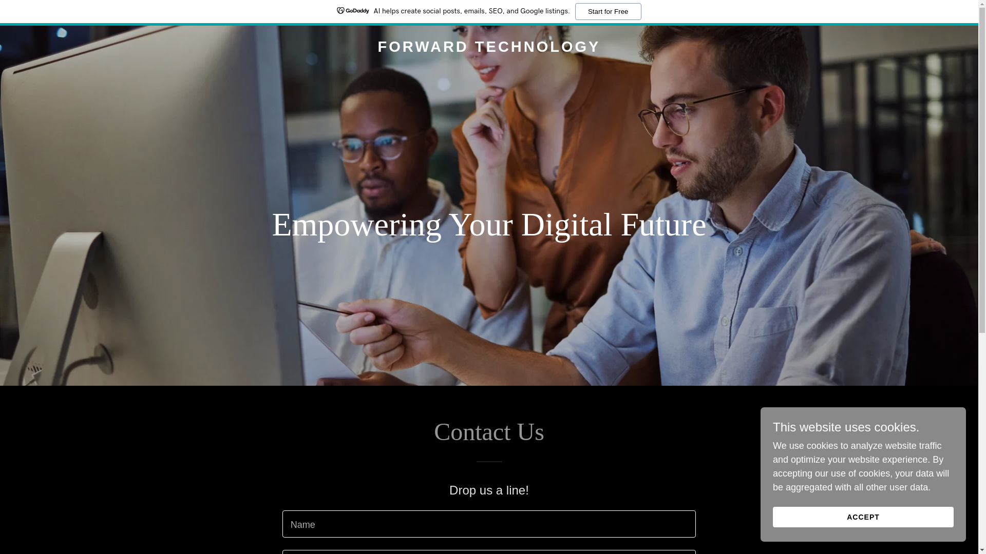 website screenshot of https://forwardtechnologytx.com/