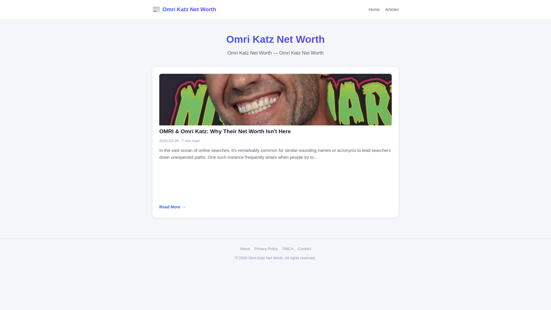 website screenshot of https://omri-katz-net-worth.pages.dev/