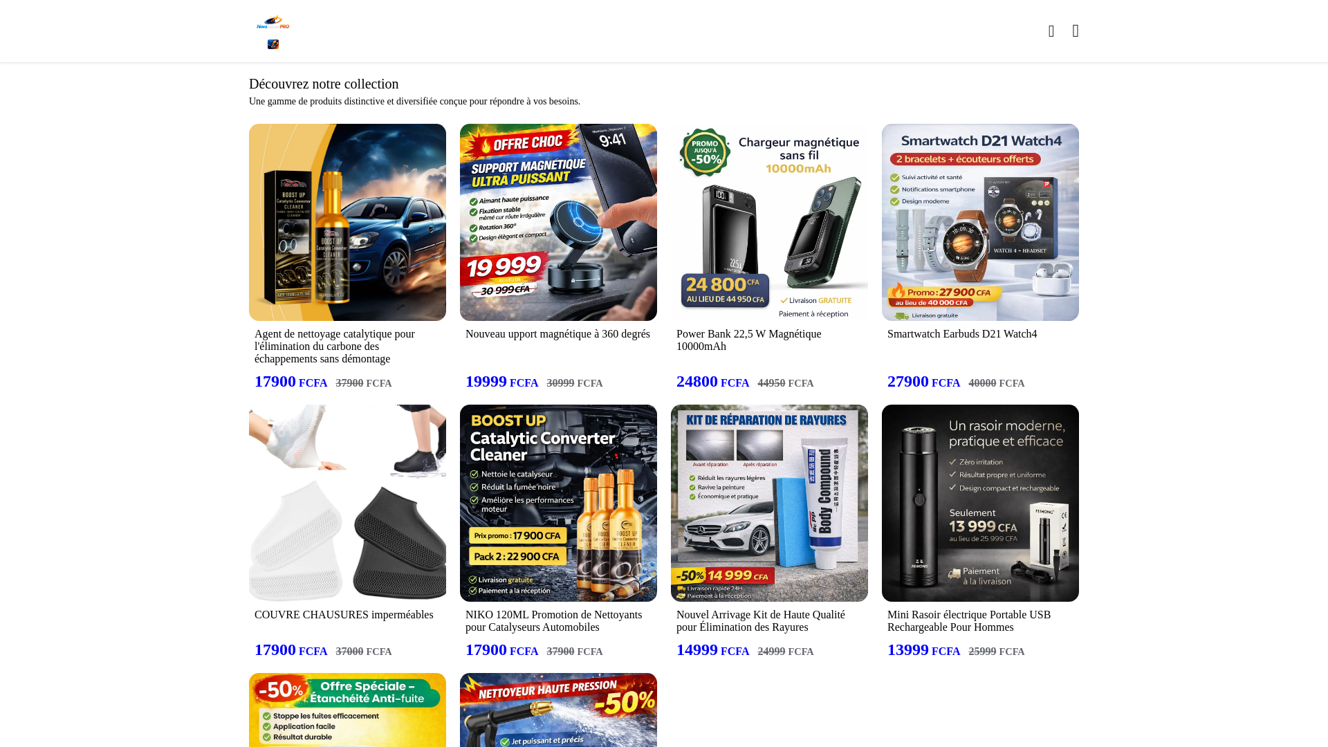 website screenshot of https://novamarketpro.store