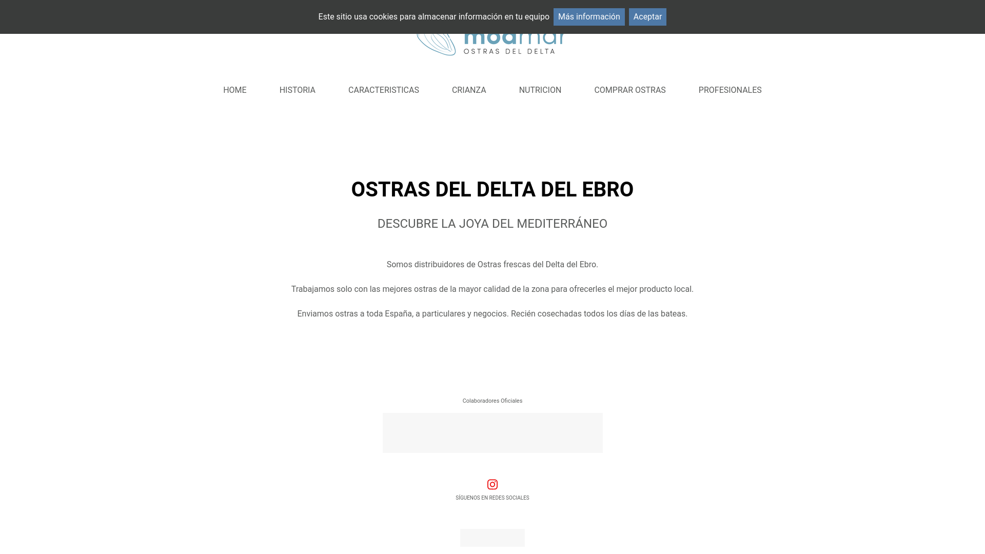 website screenshot of https://moamarostras.es