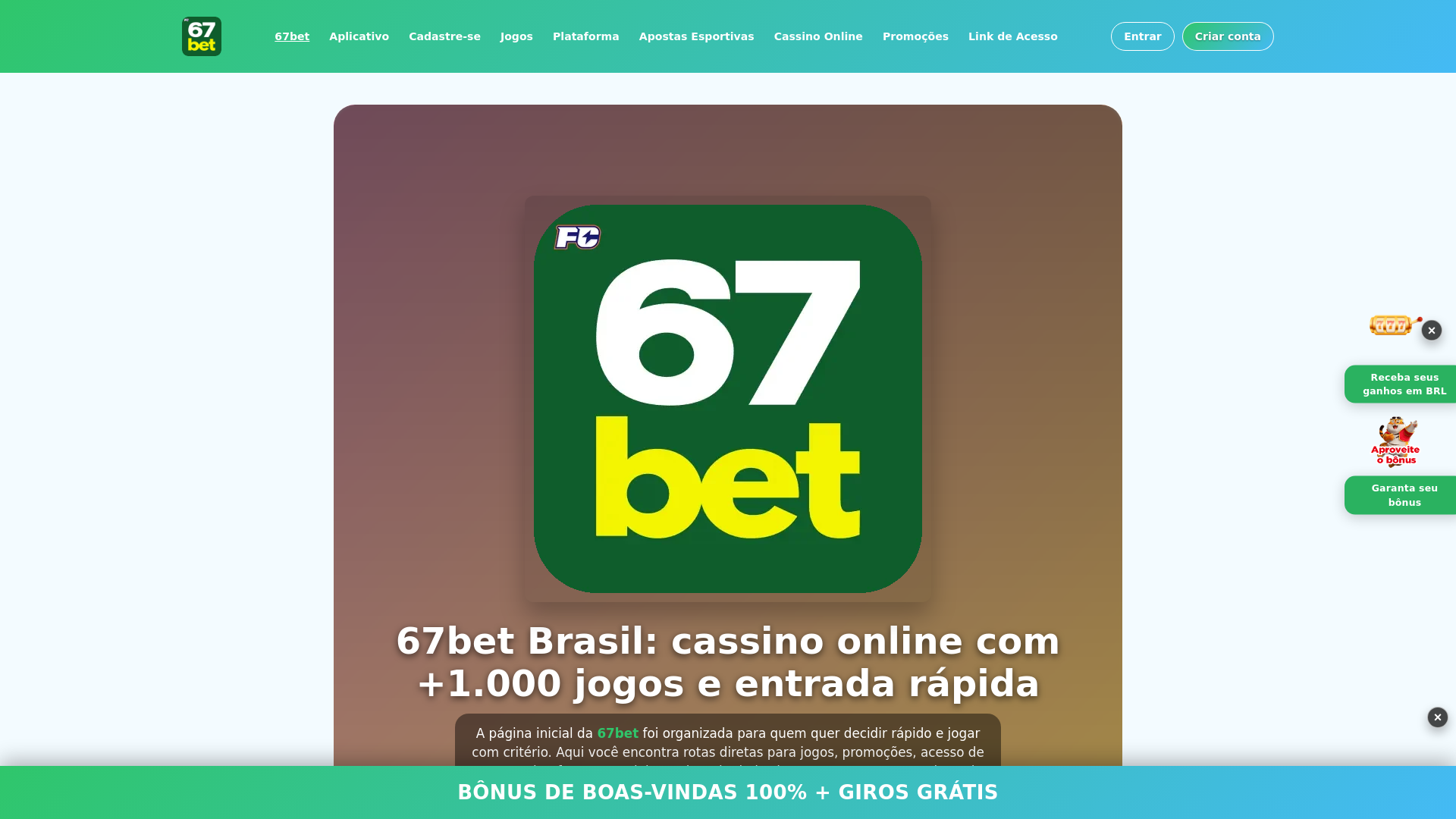 website screenshot of https://67bety1.com