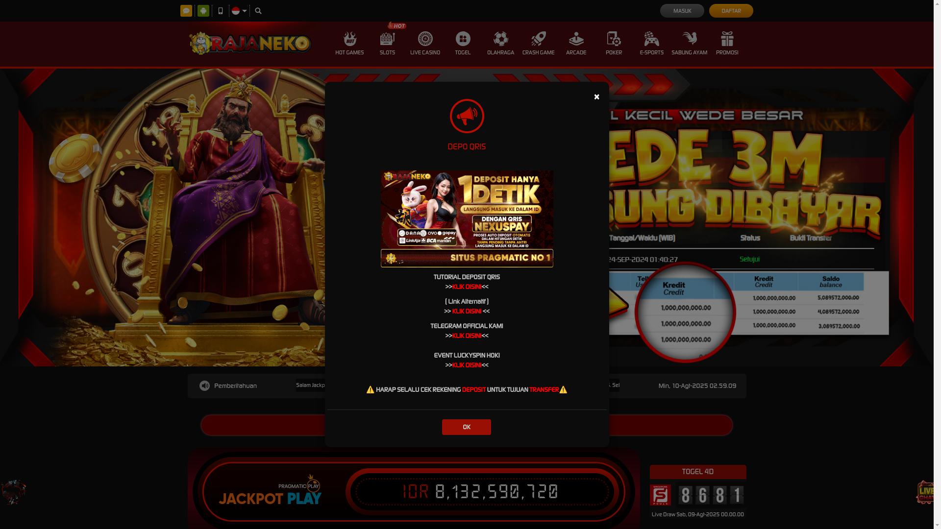 website screenshot of https://rajaneko-ducati.ink/