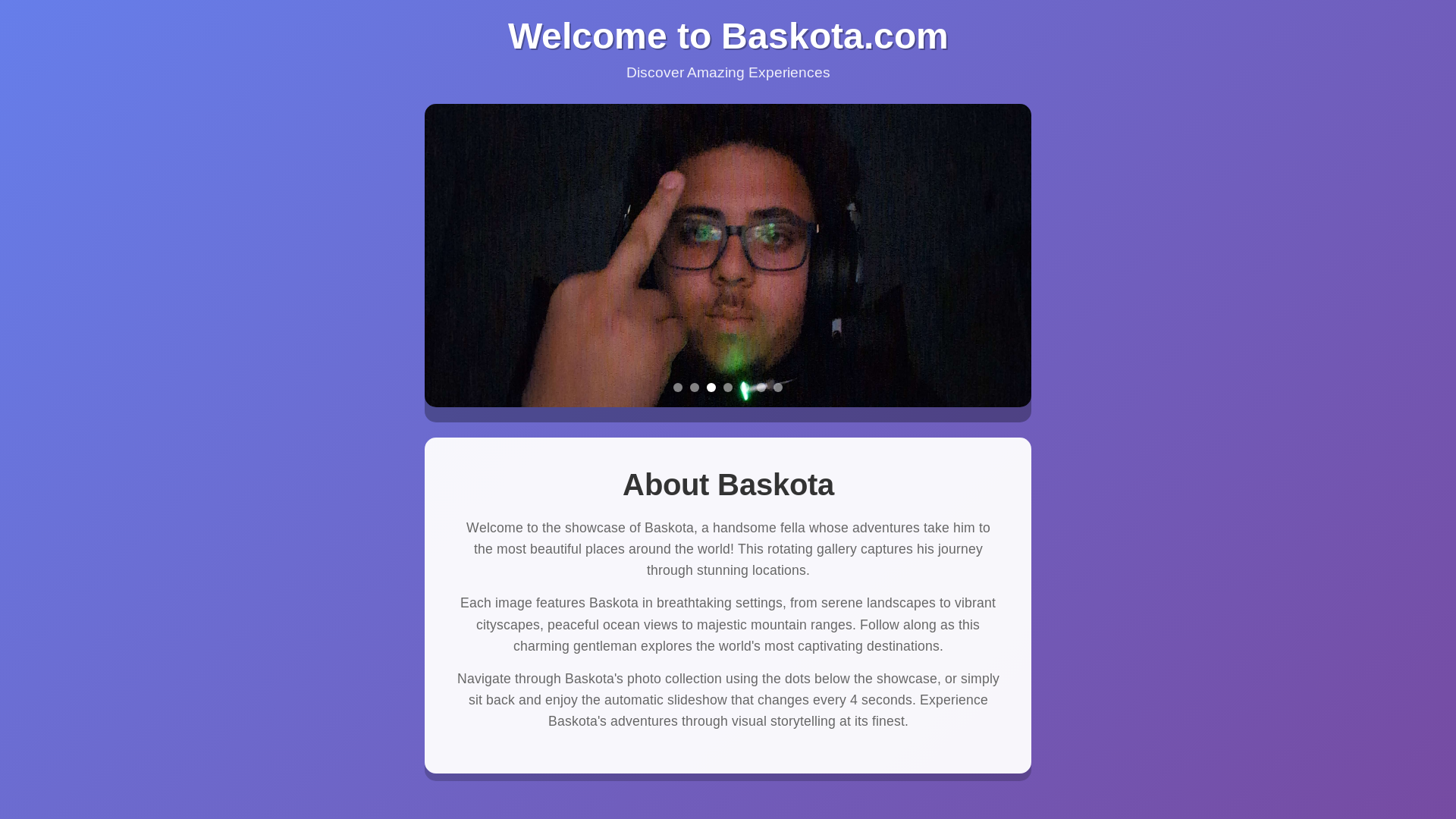 website screenshot of https://baskotasite.pages.dev/