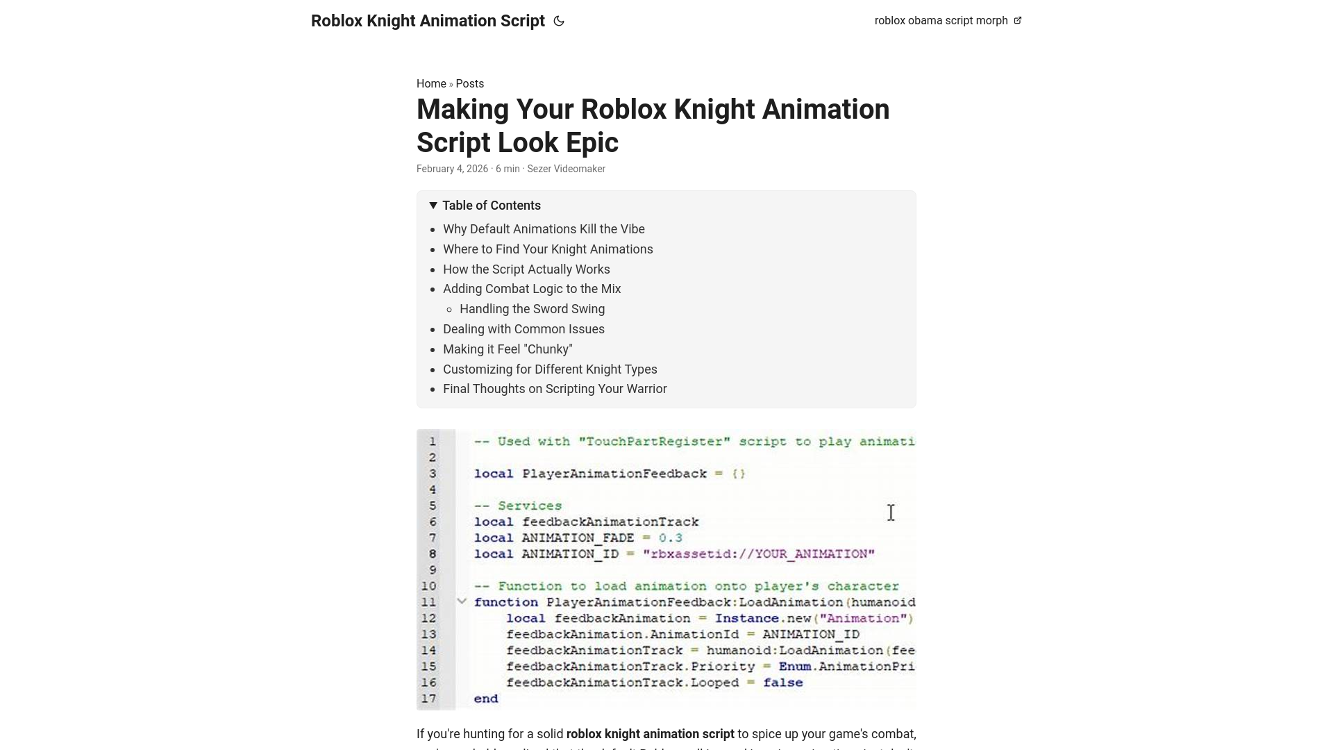 website screenshot of https://roblox-knight-animation-script.pages.dev/