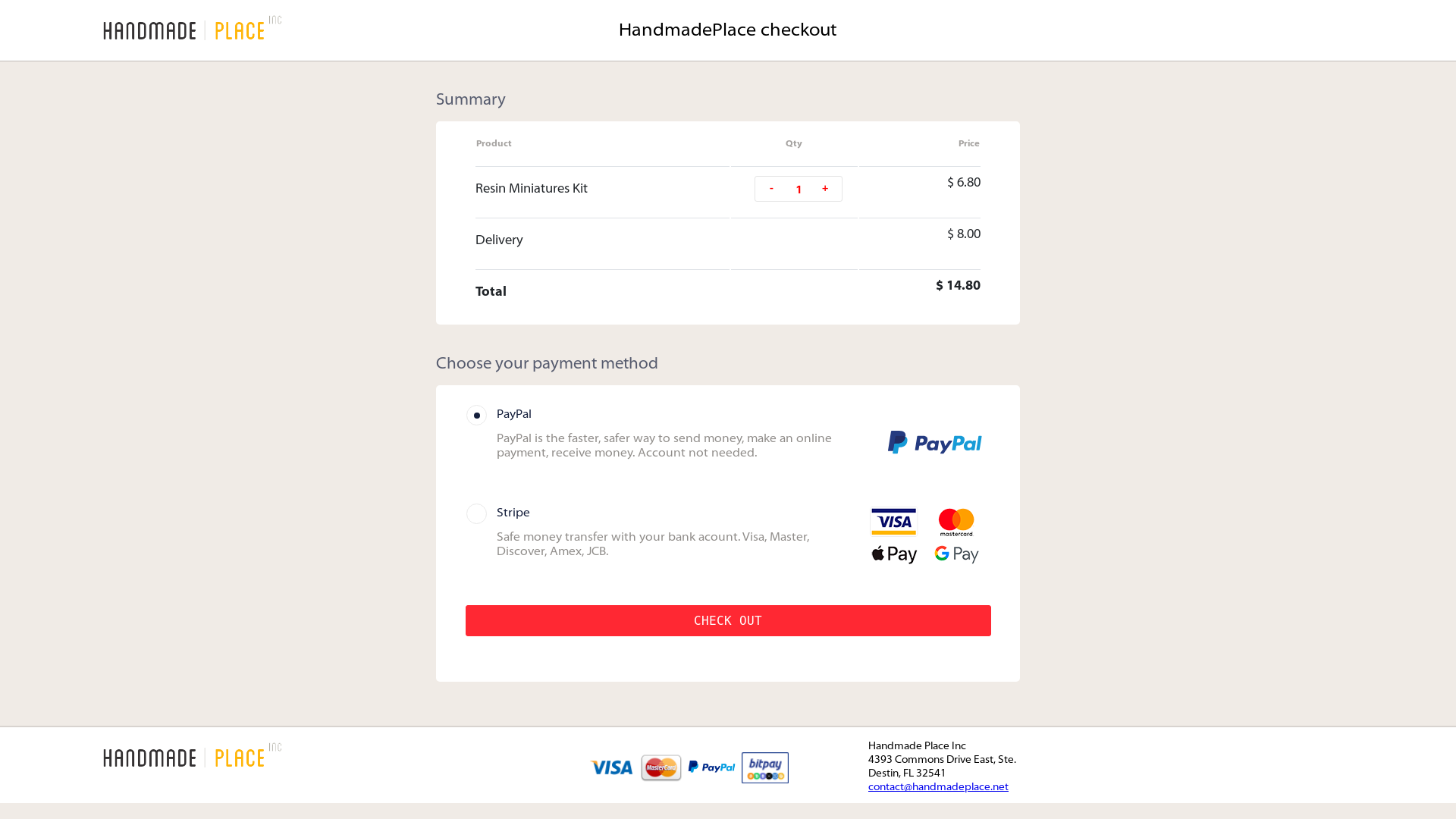 website screenshot of https://www.handmadeplace.net/paymentrequest.php?invoice_id=MK-DTQL3SScFl7sK-uQLLWtjxHfwNN