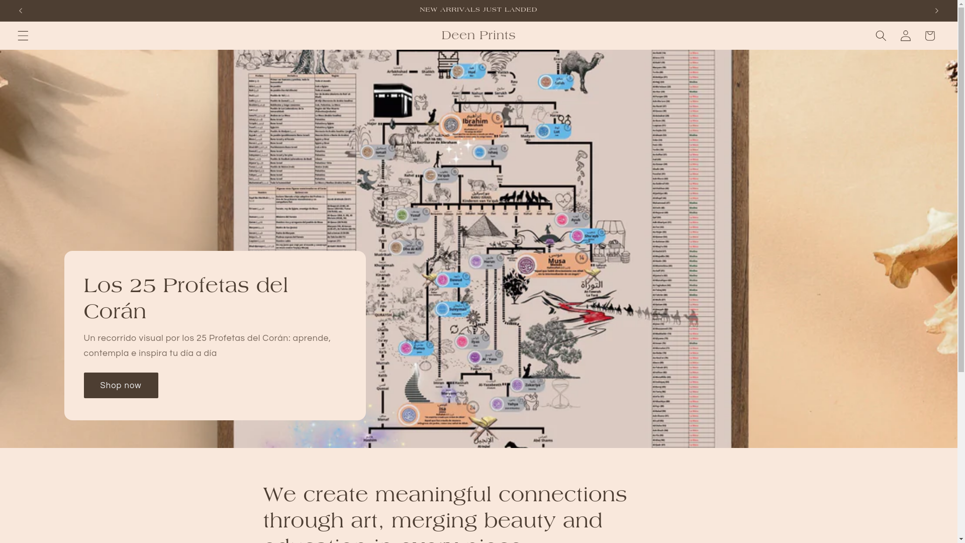 website screenshot of https://deenprints.es/