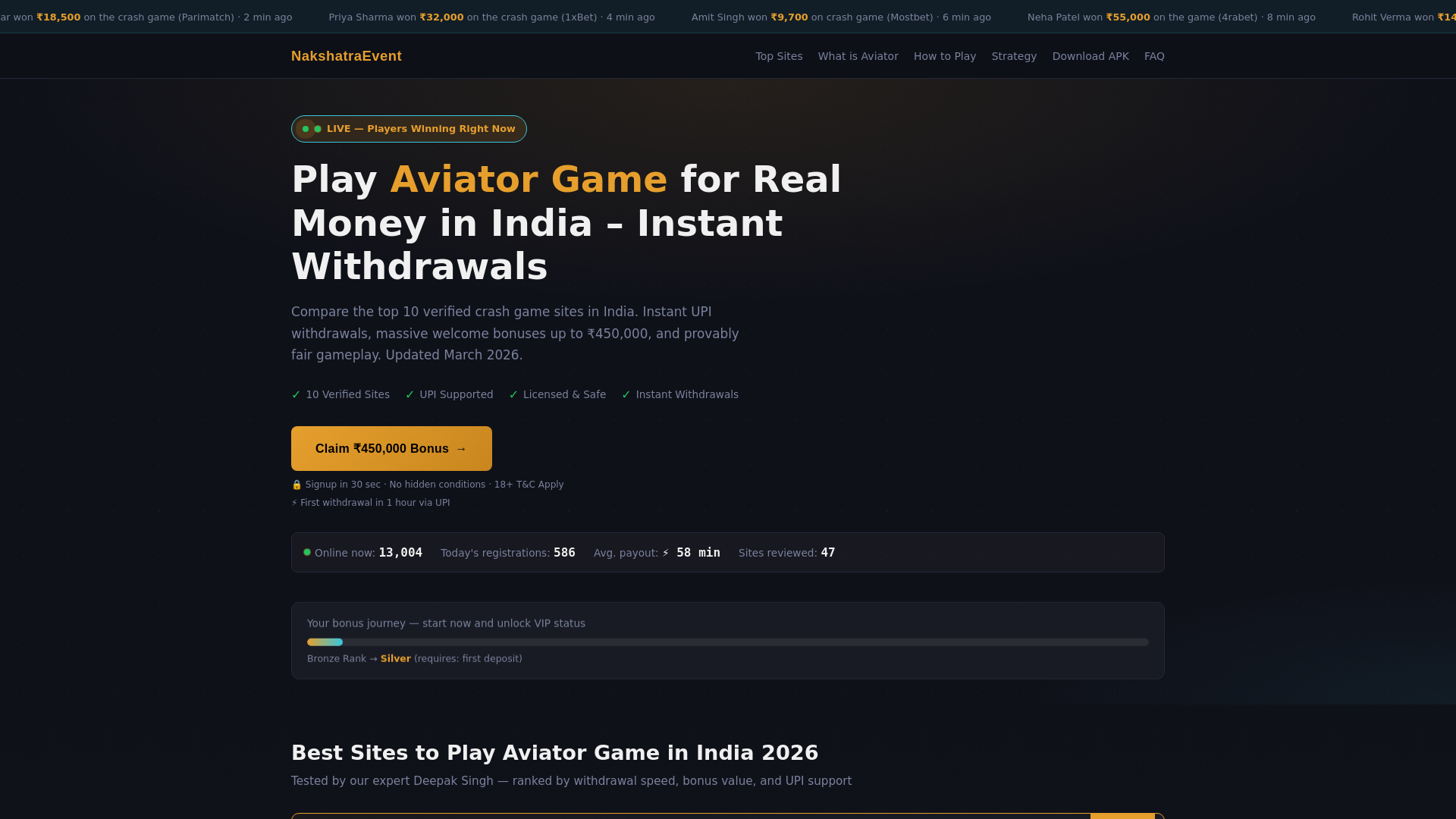 website screenshot of https://nakshatraevent-in.pages.dev/