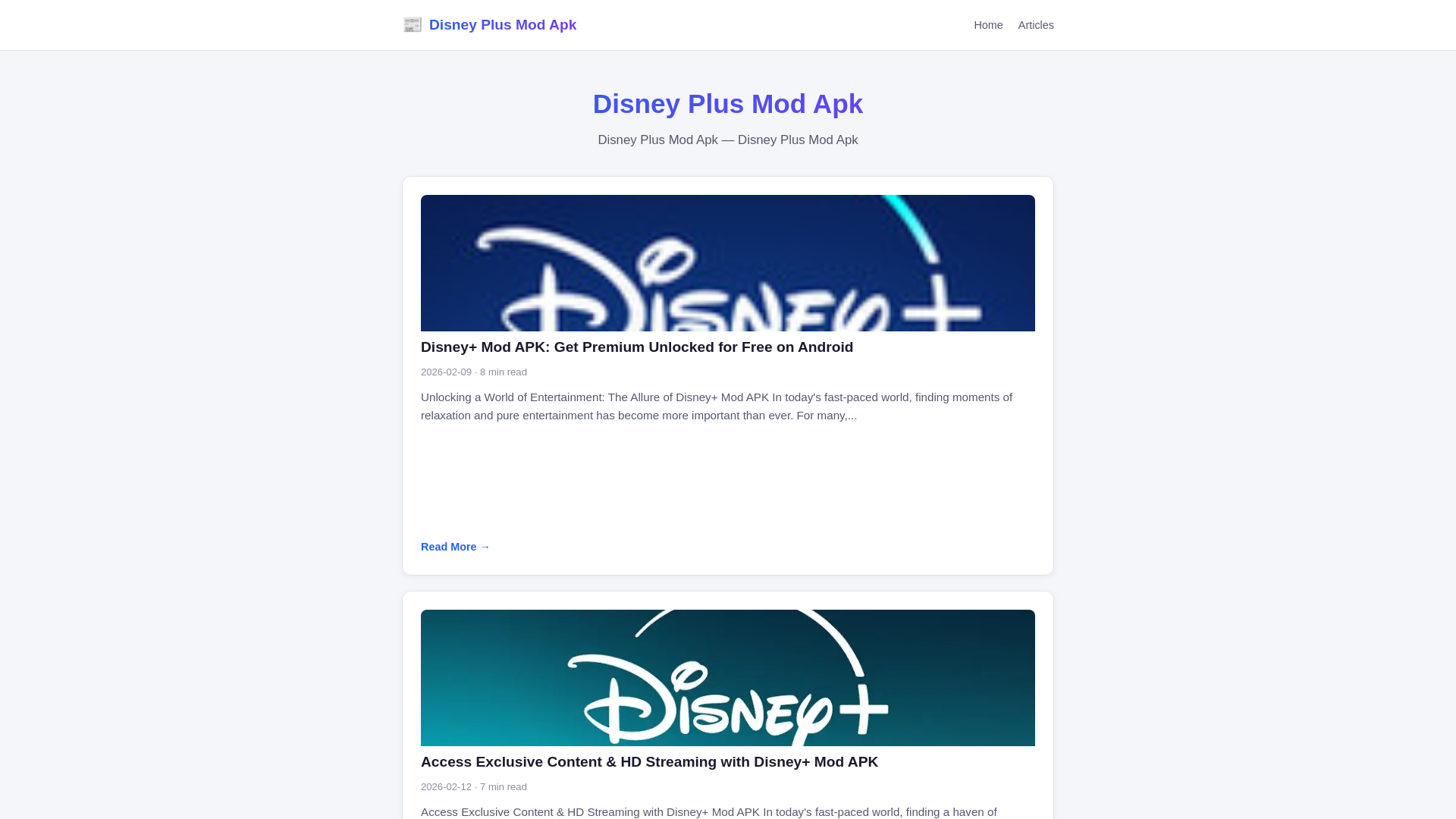 website screenshot of https://disney-plus-mod-apk.pages.dev/
