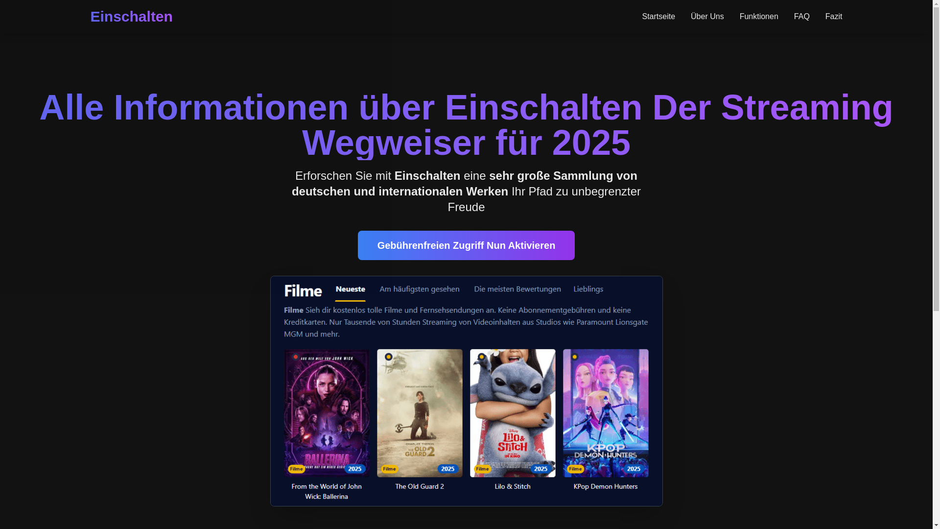 website screenshot of https://einschalten-un4p.pages.dev/