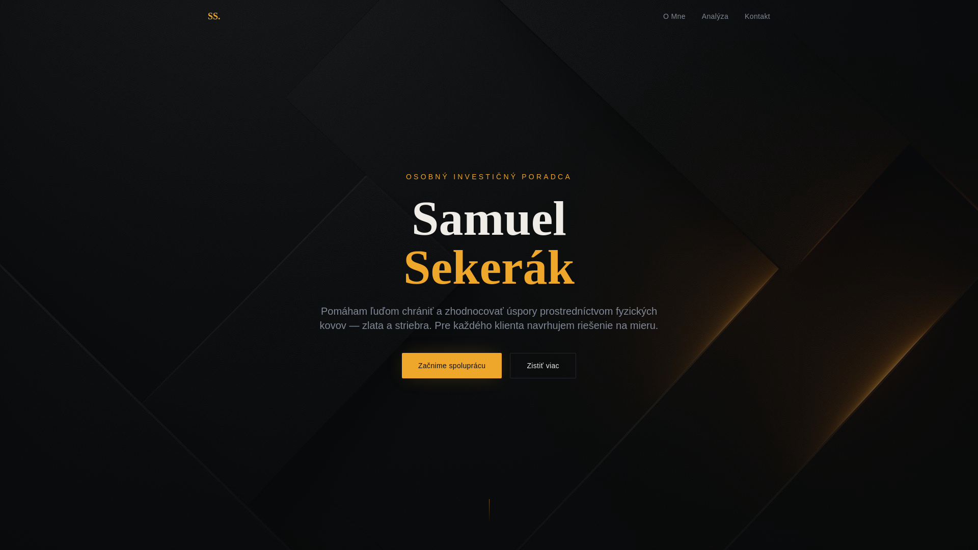 website screenshot of https://samuelsekerak.sk/