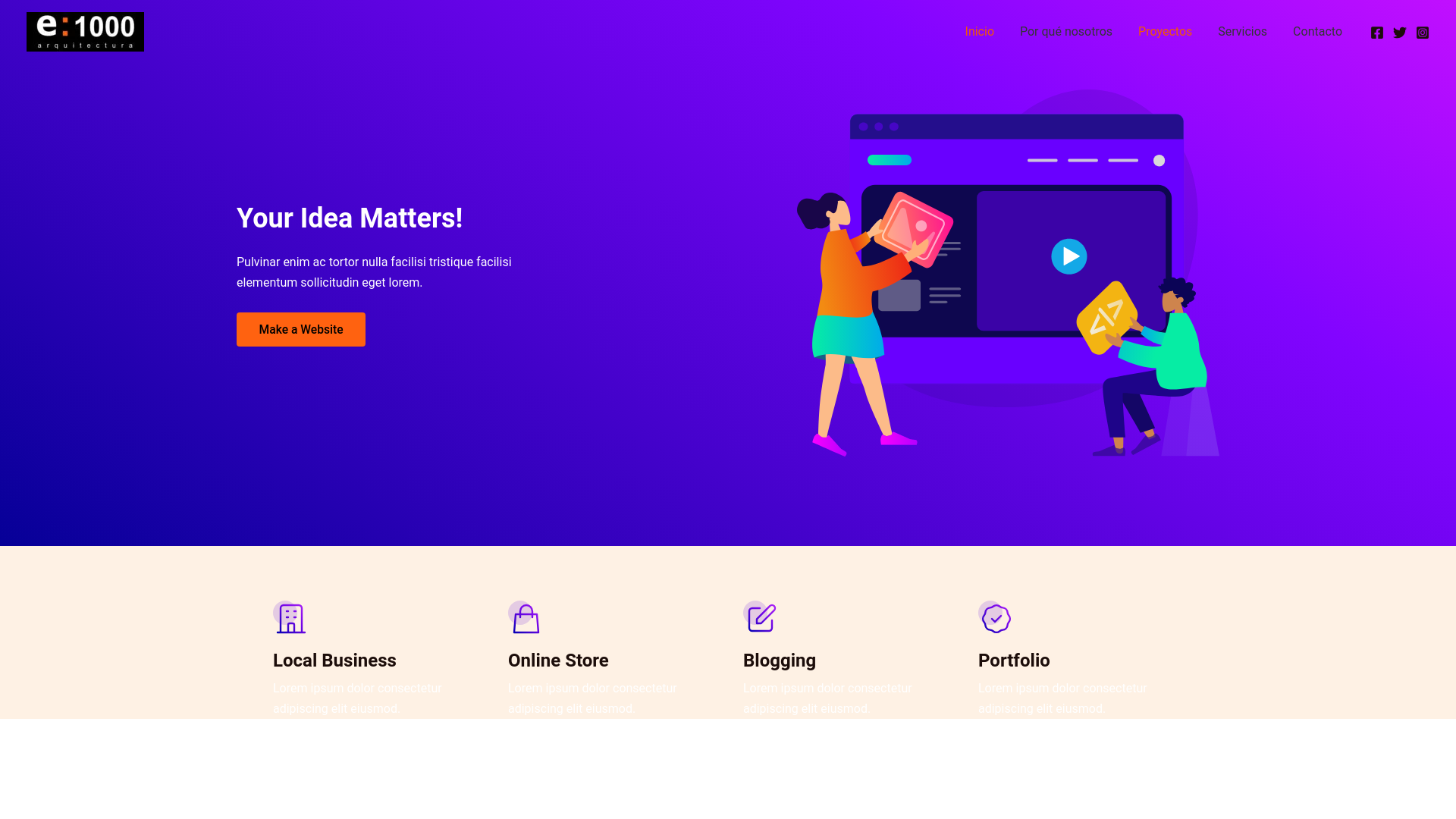 website screenshot of https://estudio1000.com.ar/