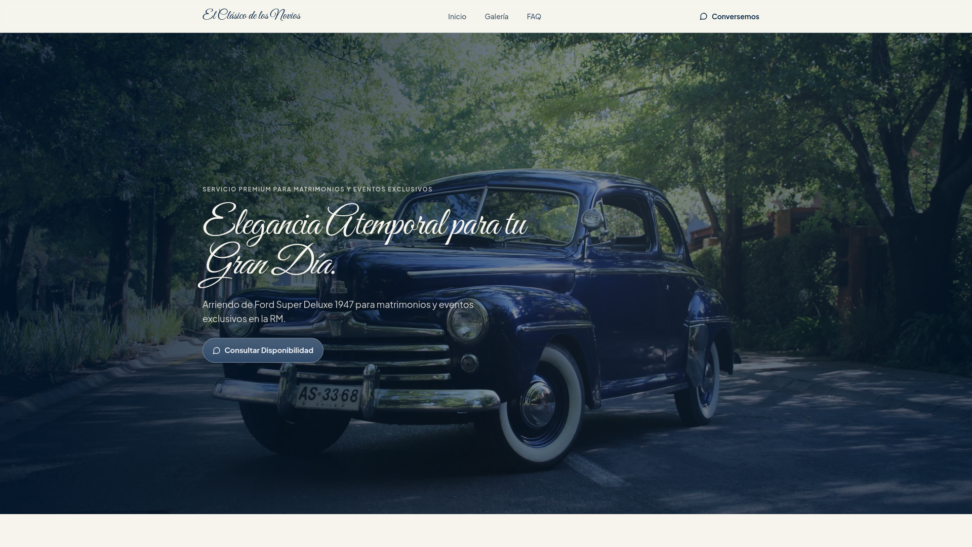 website screenshot of https://elclasicodelosnovios.cl/