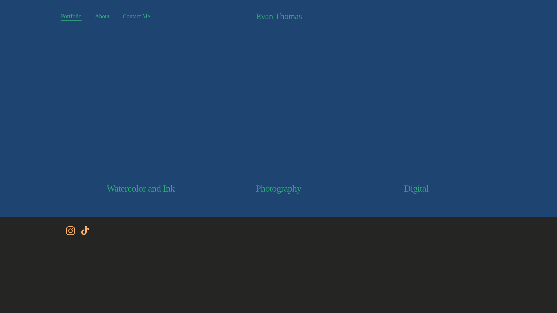 website screenshot of https://evanthomasartwork.com/