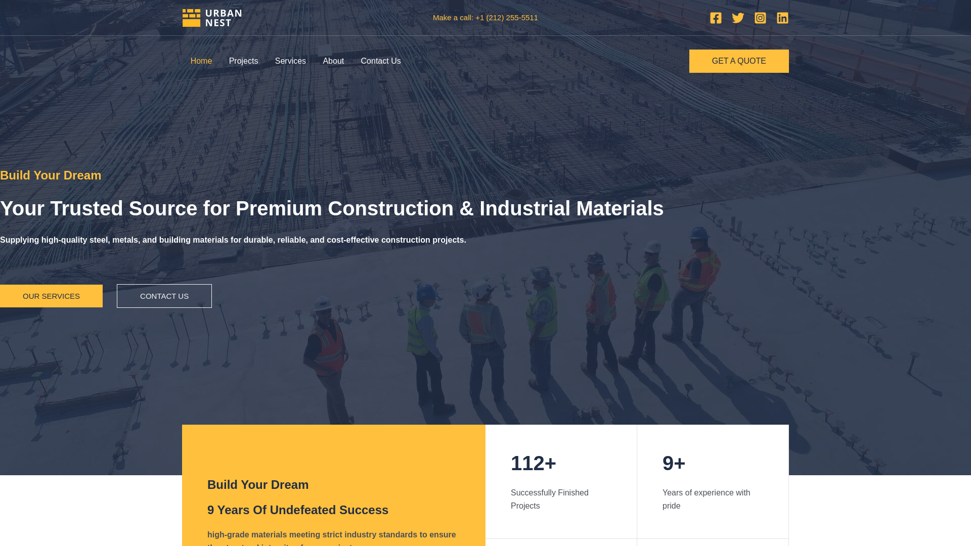 website screenshot of https://primesteel.shop