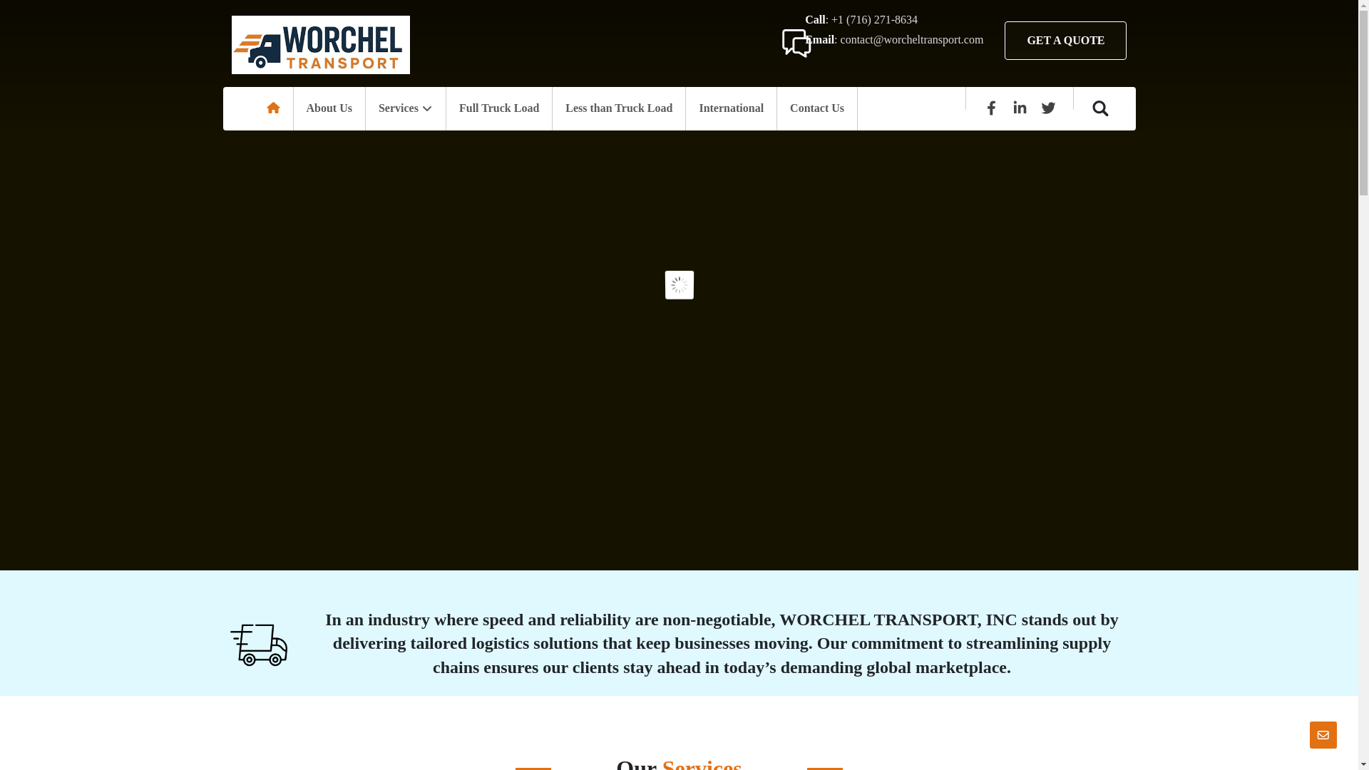 website screenshot of https://worcheltransport.com/