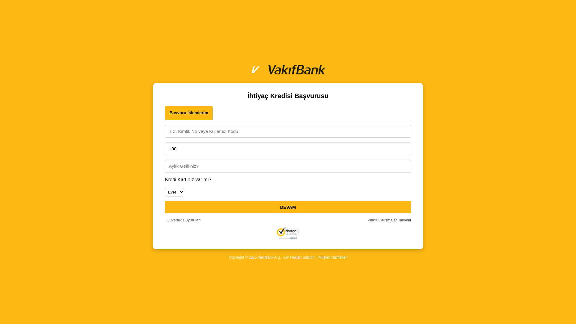 website screenshot of https://vakifihtiyackredisi.site/