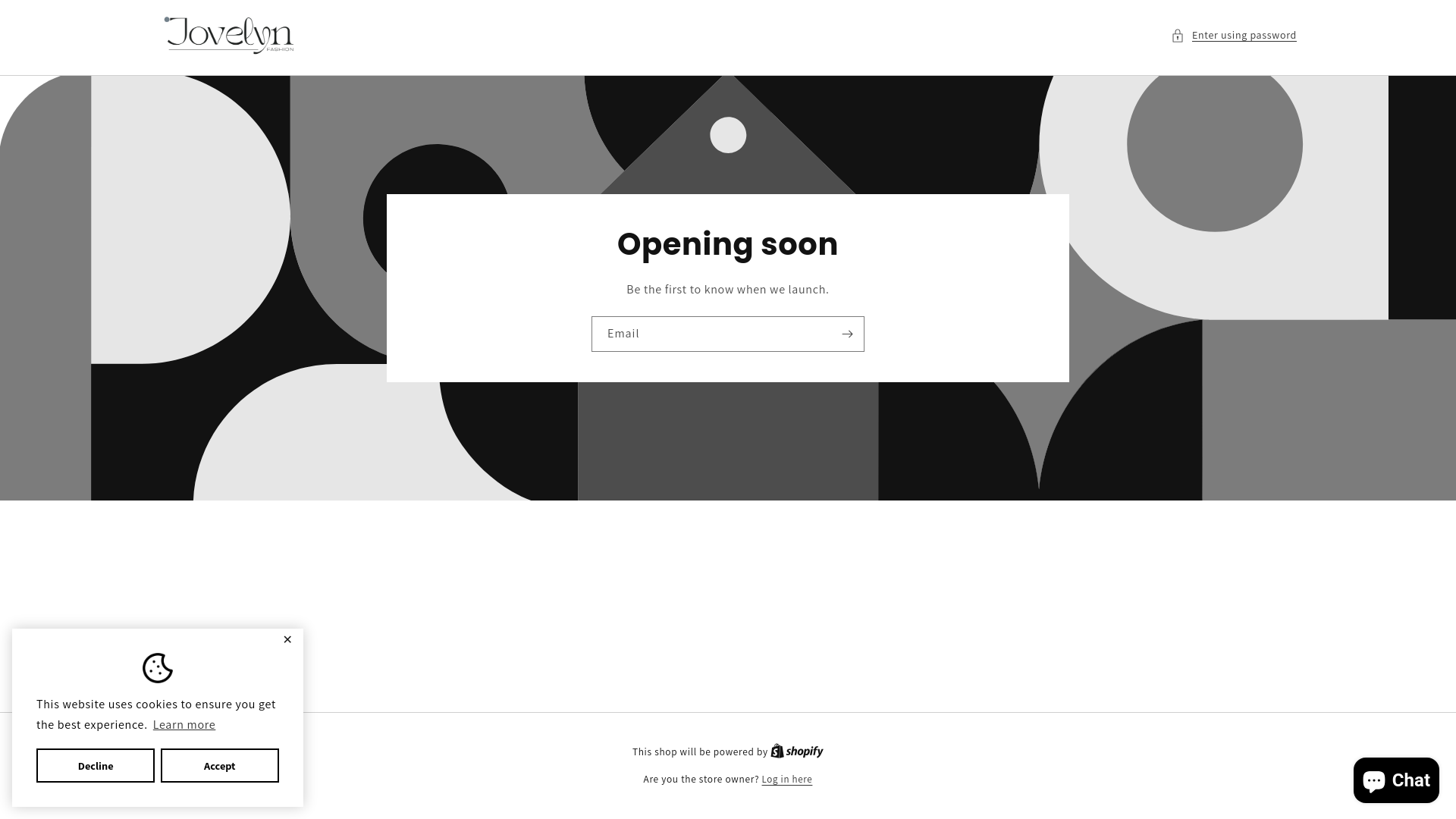 website screenshot of https://jovelynfashion.com/