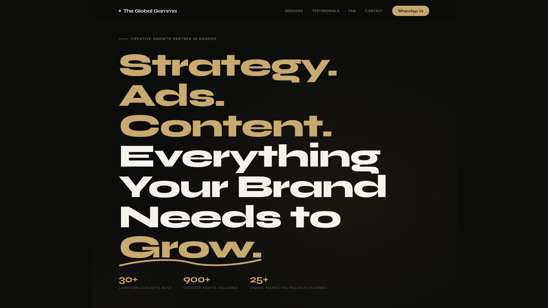 website screenshot of https://globalgamma.in/