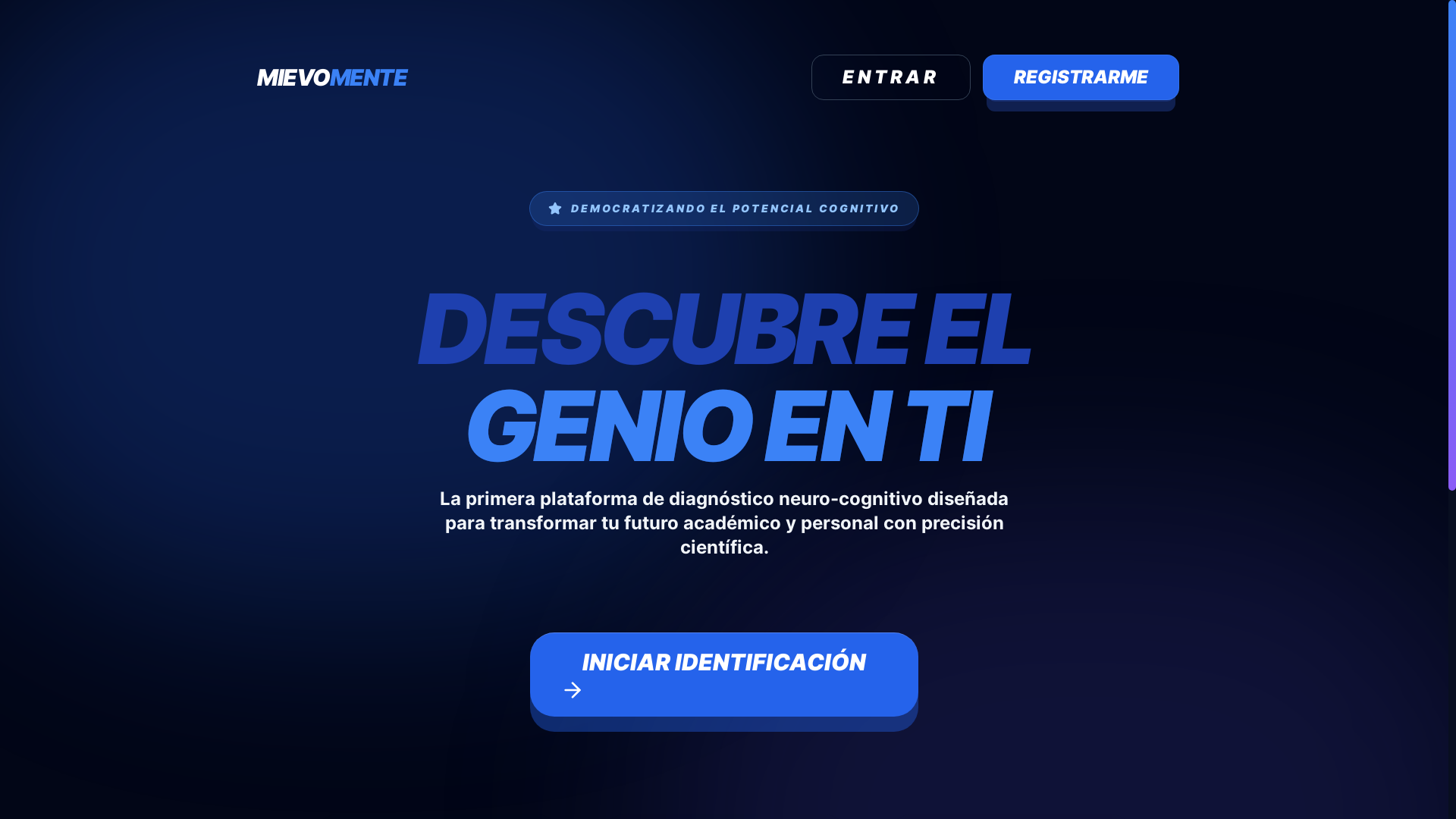 website screenshot of https://mievomente.org/