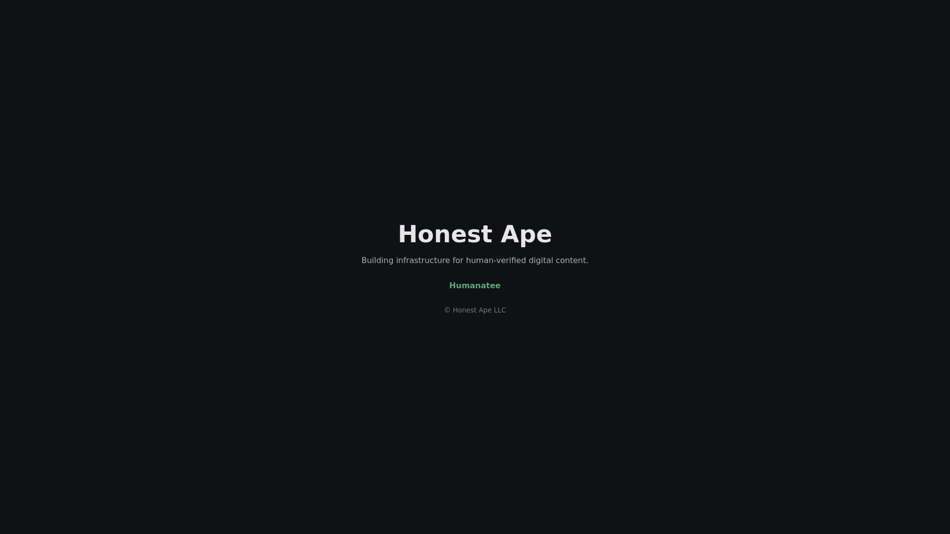website screenshot of https://honestape.io