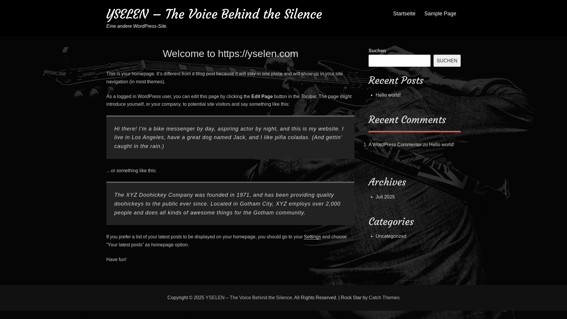 website screenshot of https://yselen.com/