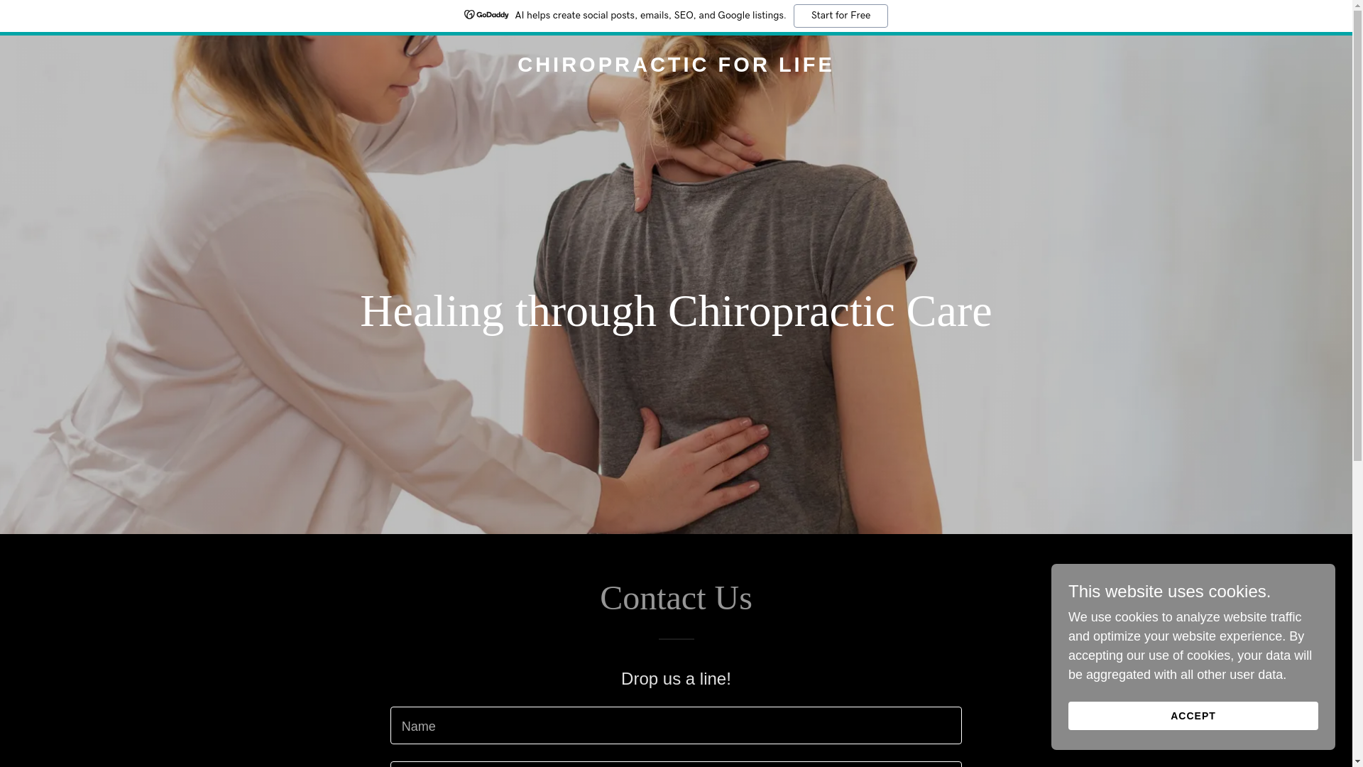 website screenshot of https://chiropracticforlife.net/