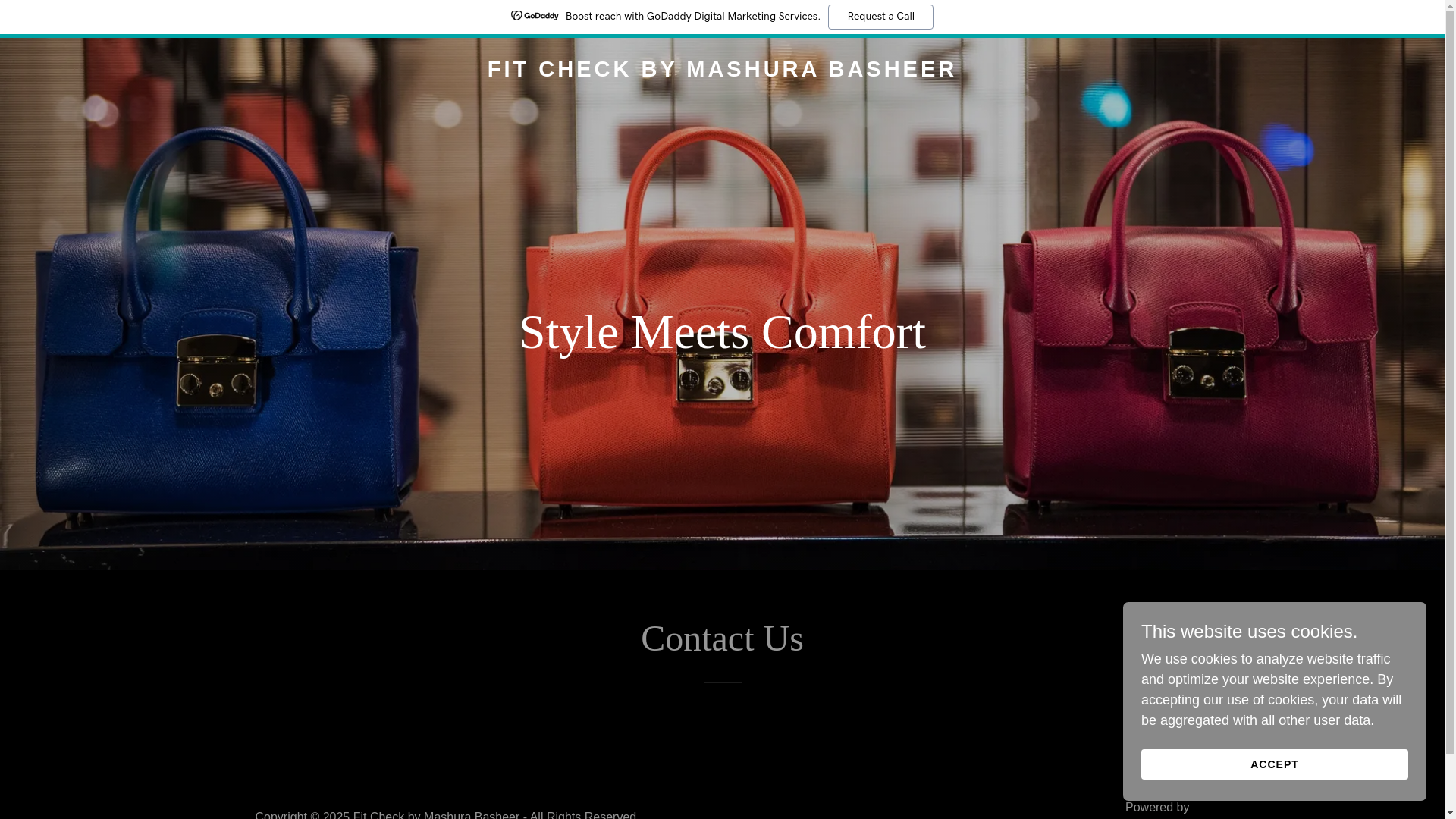 website screenshot of https://fitcheckbymashurabasheer.com/