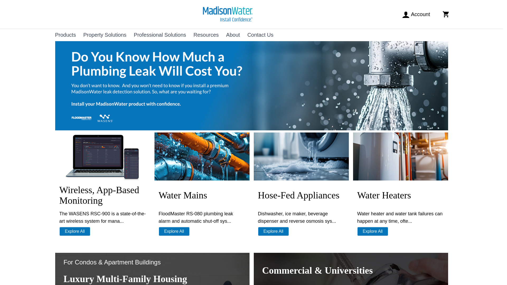 website screenshot of https://reliancedetection.com